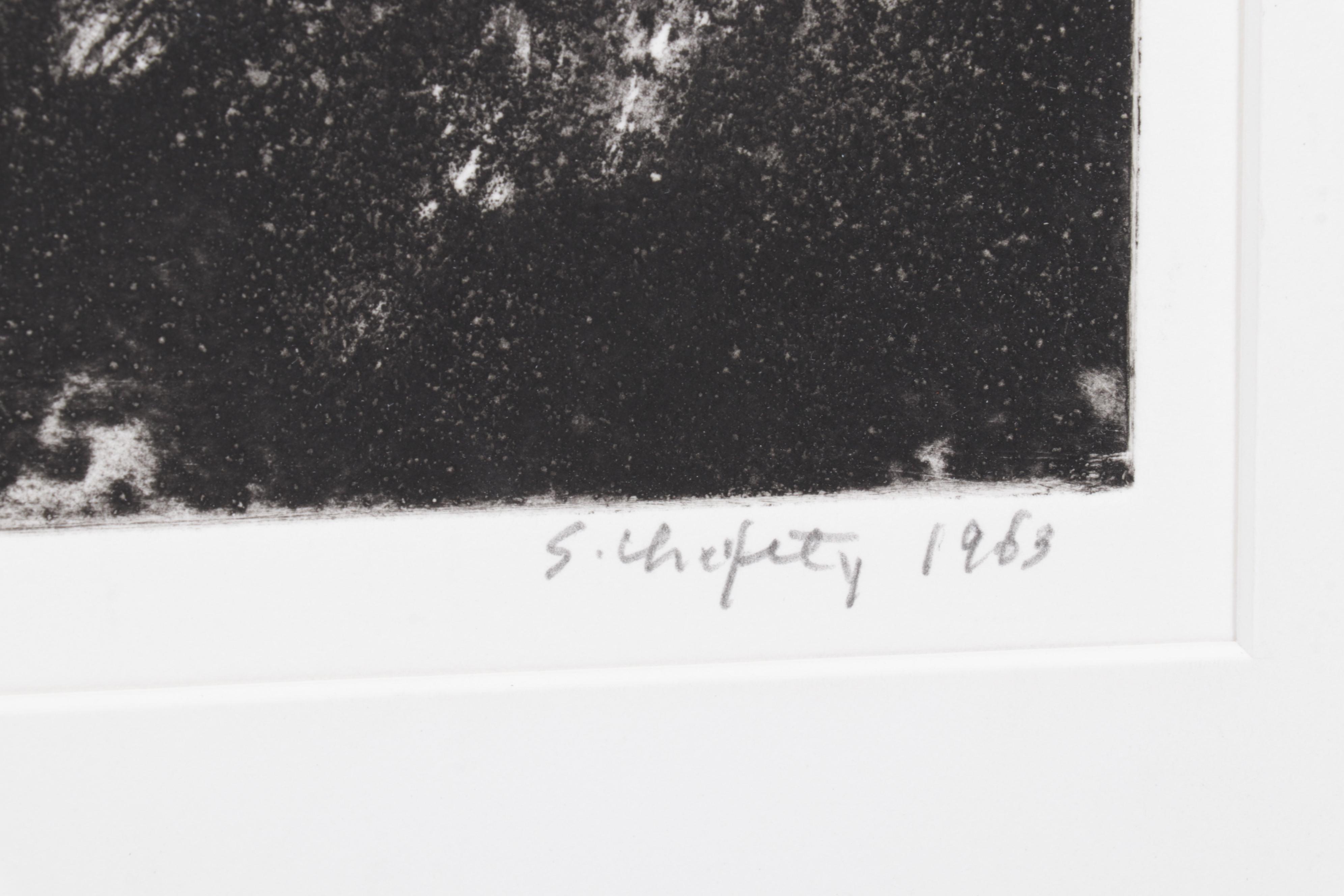 Sidney Chafetz Satirical Etching "Baa-aa," 1963