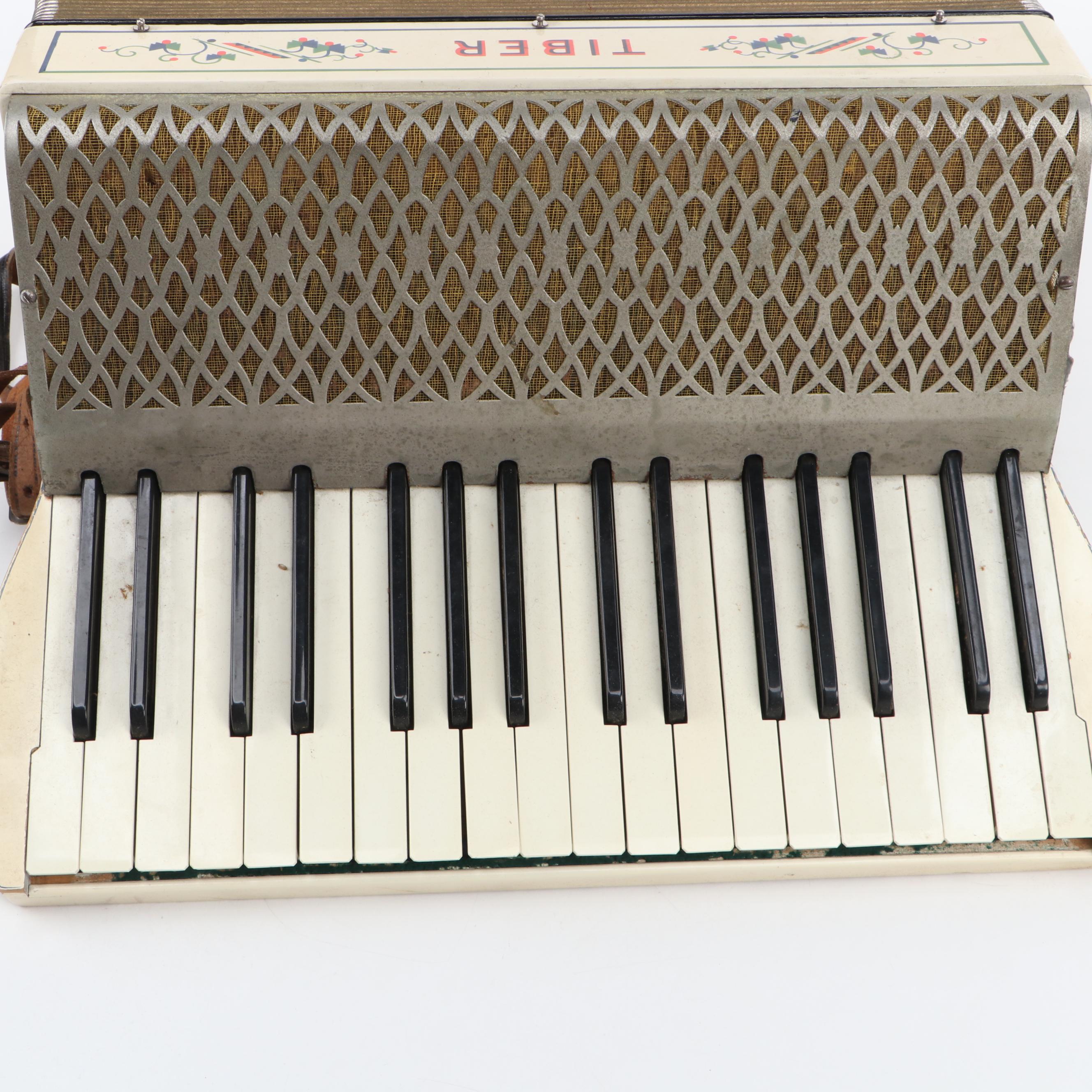 Hohner "Tiber" Keyboard Accordion With Case, Mid-20th Century