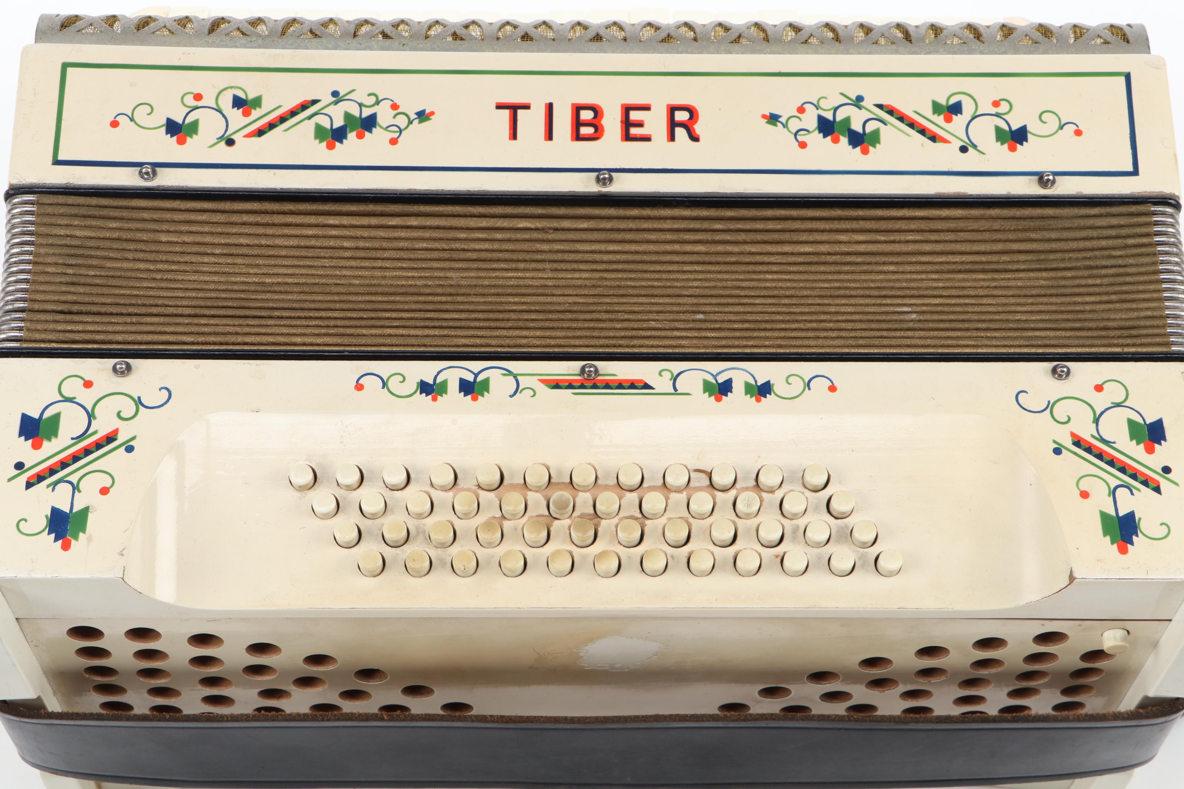 Hohner "Tiber" Keyboard Accordion With Case, Mid-20th Century