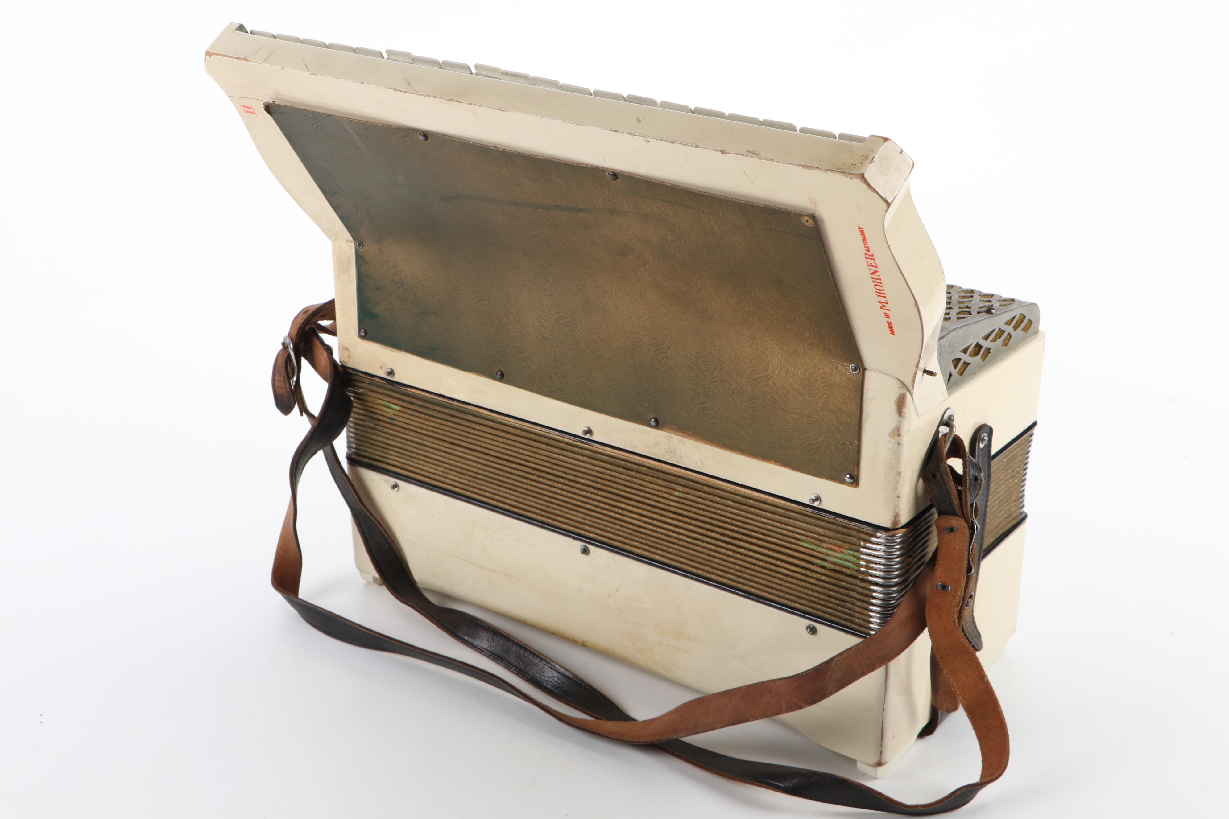 Hohner "Tiber" Keyboard Accordion With Case, Mid-20th Century