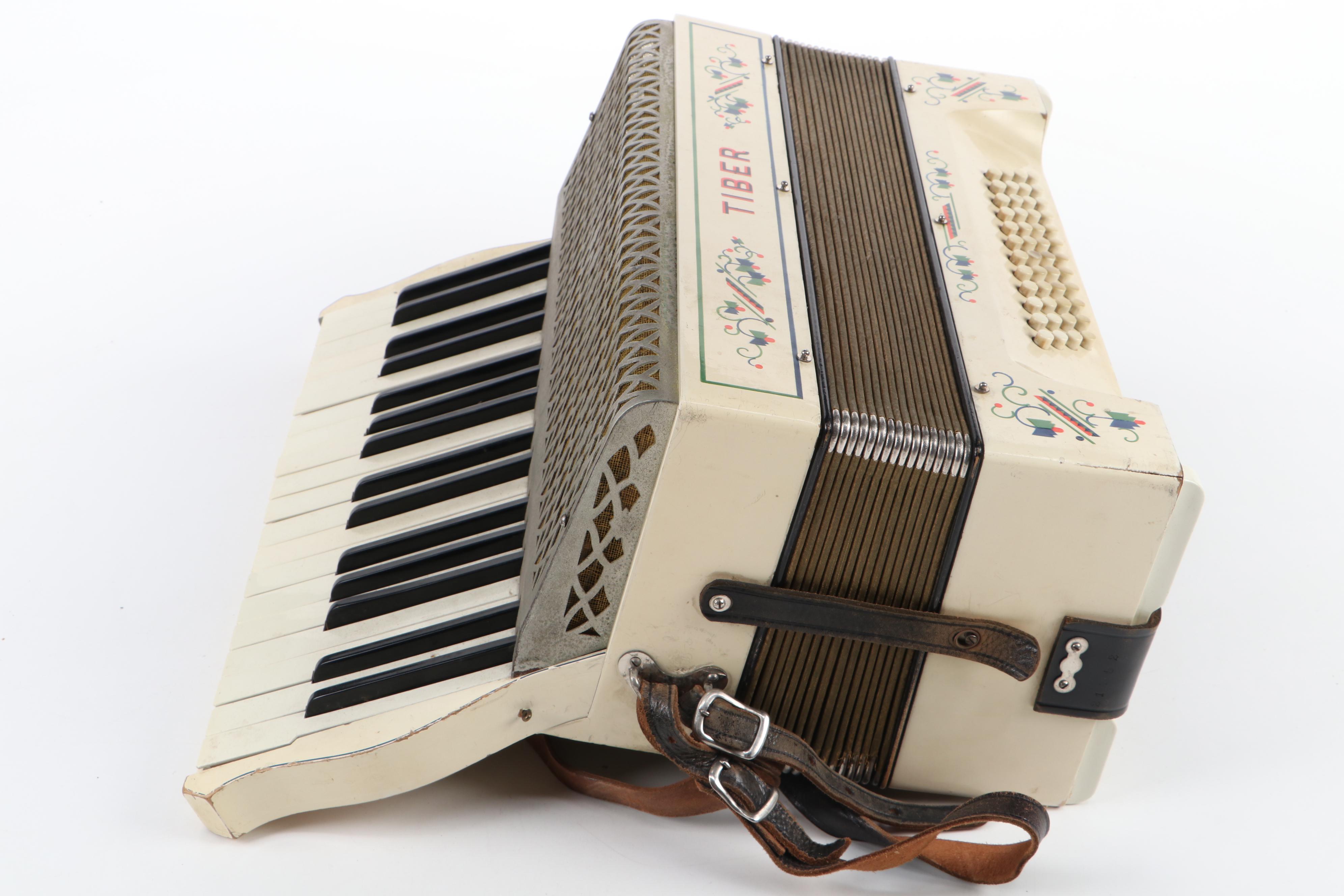 Hohner "Tiber" Keyboard Accordion With Case, Mid-20th Century