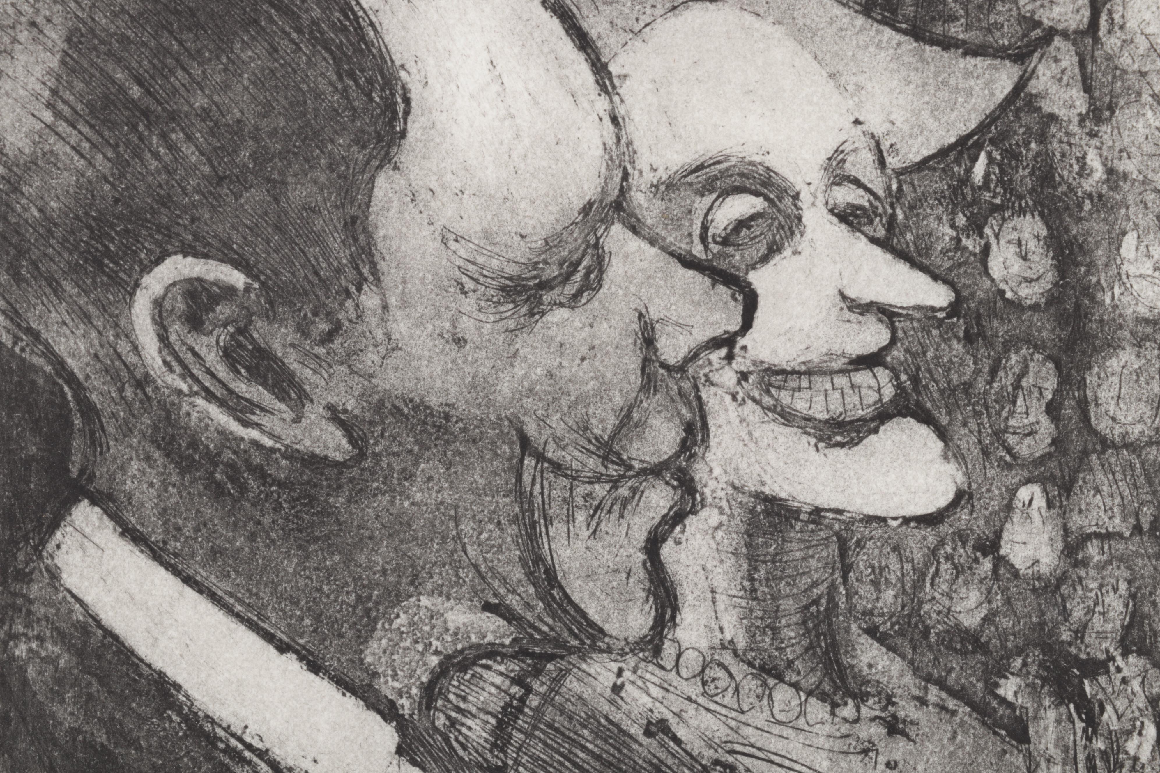 Sidney Chafetz Etching with Aquatint "Souvenir 1960 - 68," 1969