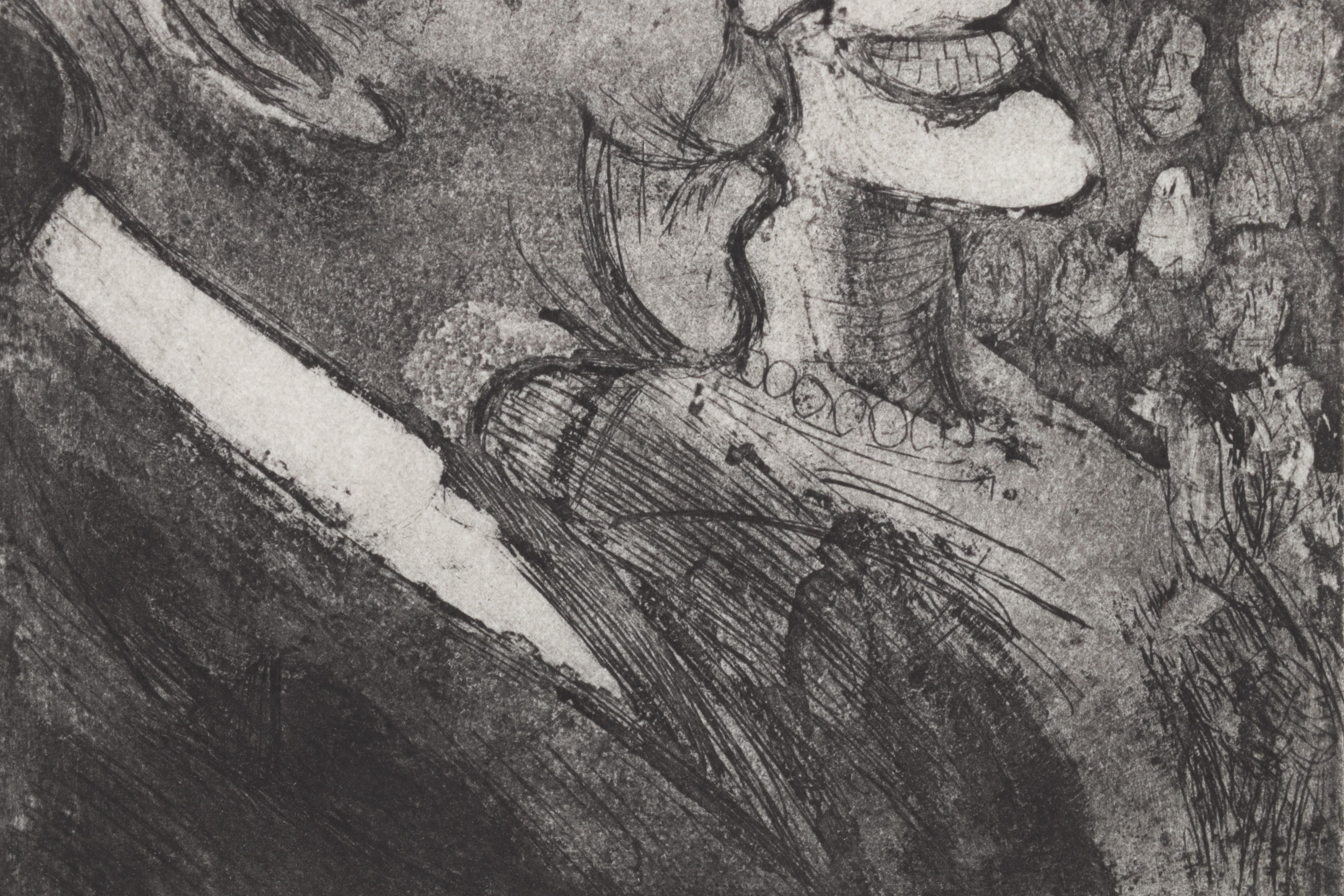 Sidney Chafetz Etching with Aquatint "Souvenir 1960 - 68," 1969