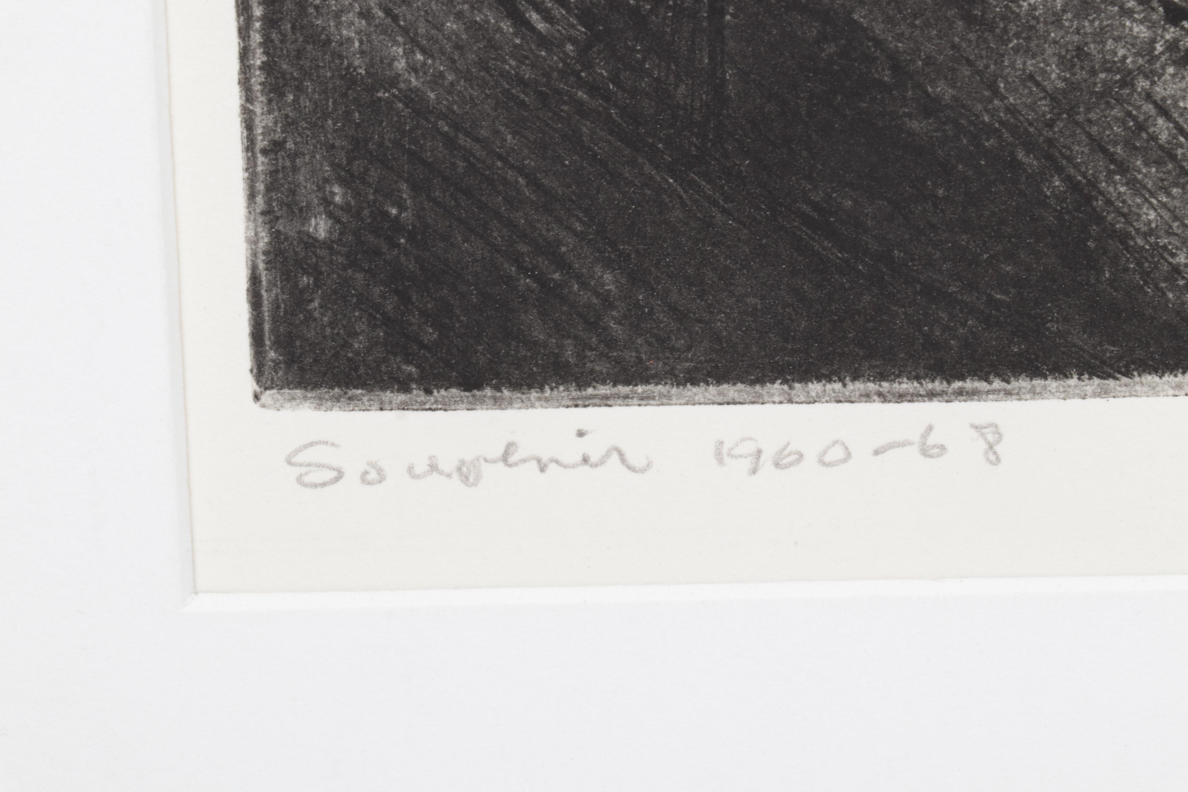 Sidney Chafetz Etching with Aquatint "Souvenir 1960 - 68," 1969