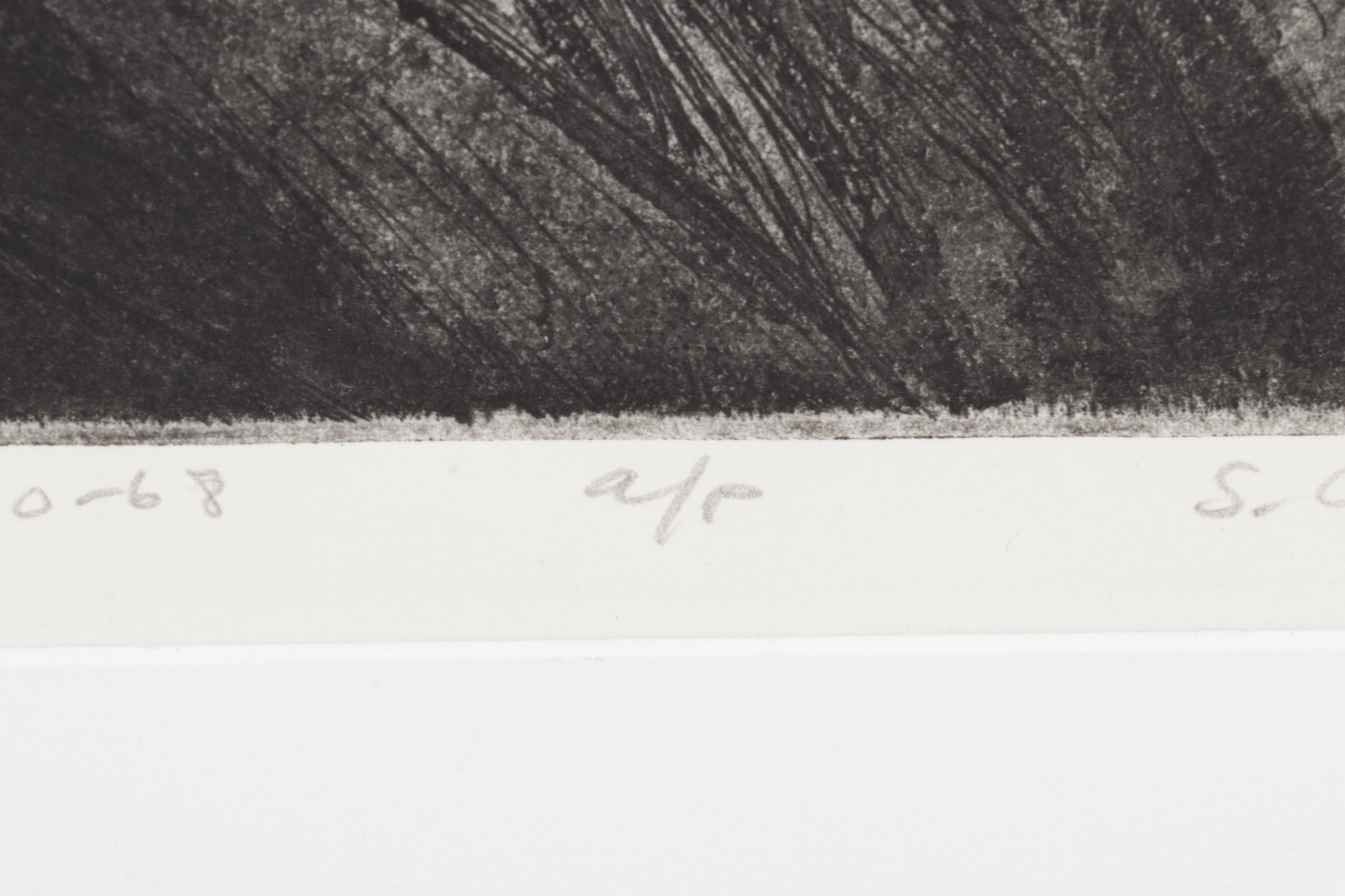 Sidney Chafetz Etching with Aquatint "Souvenir 1960 - 68," 1969