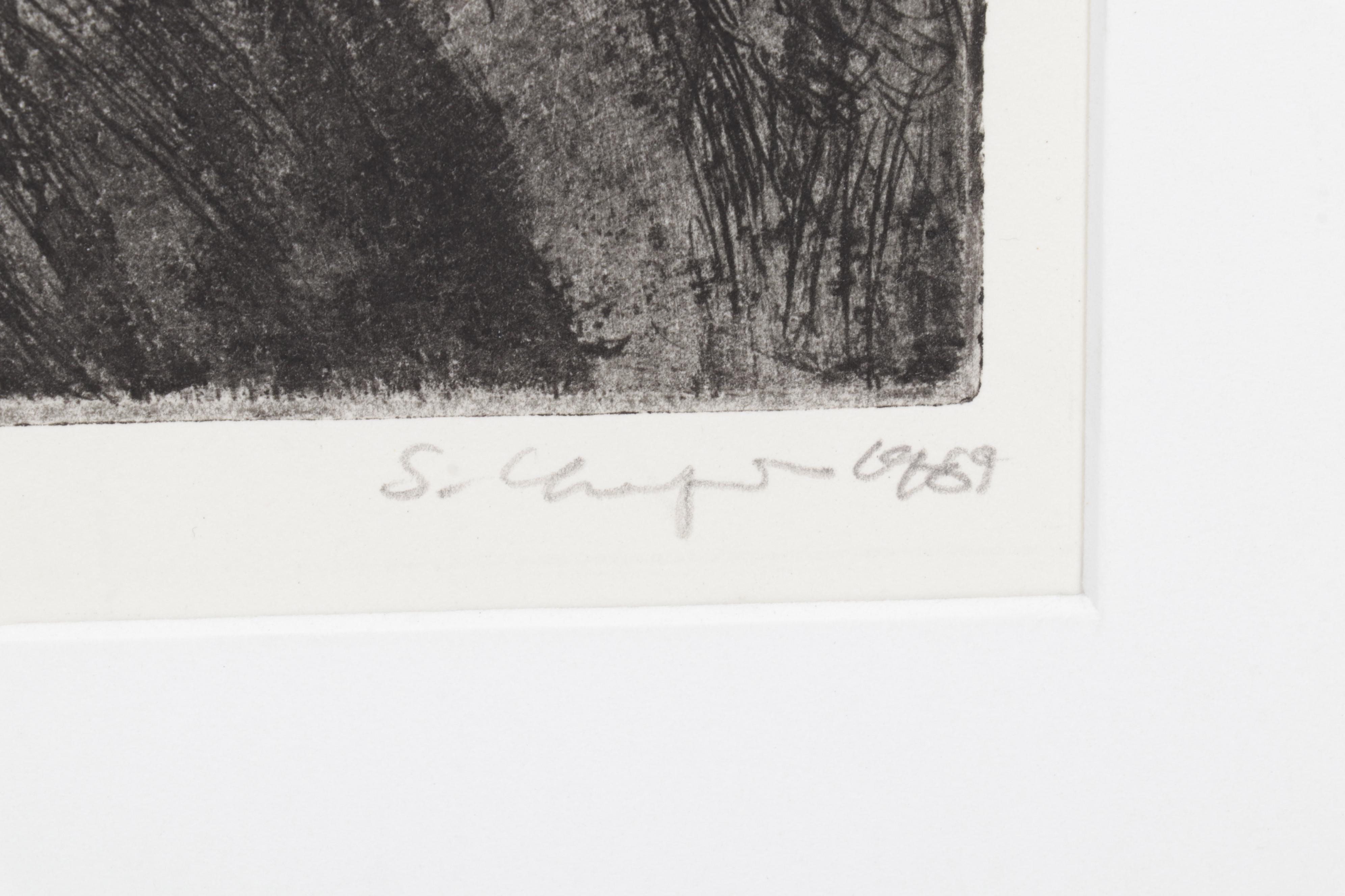 Sidney Chafetz Etching with Aquatint "Souvenir 1960 - 68," 1969