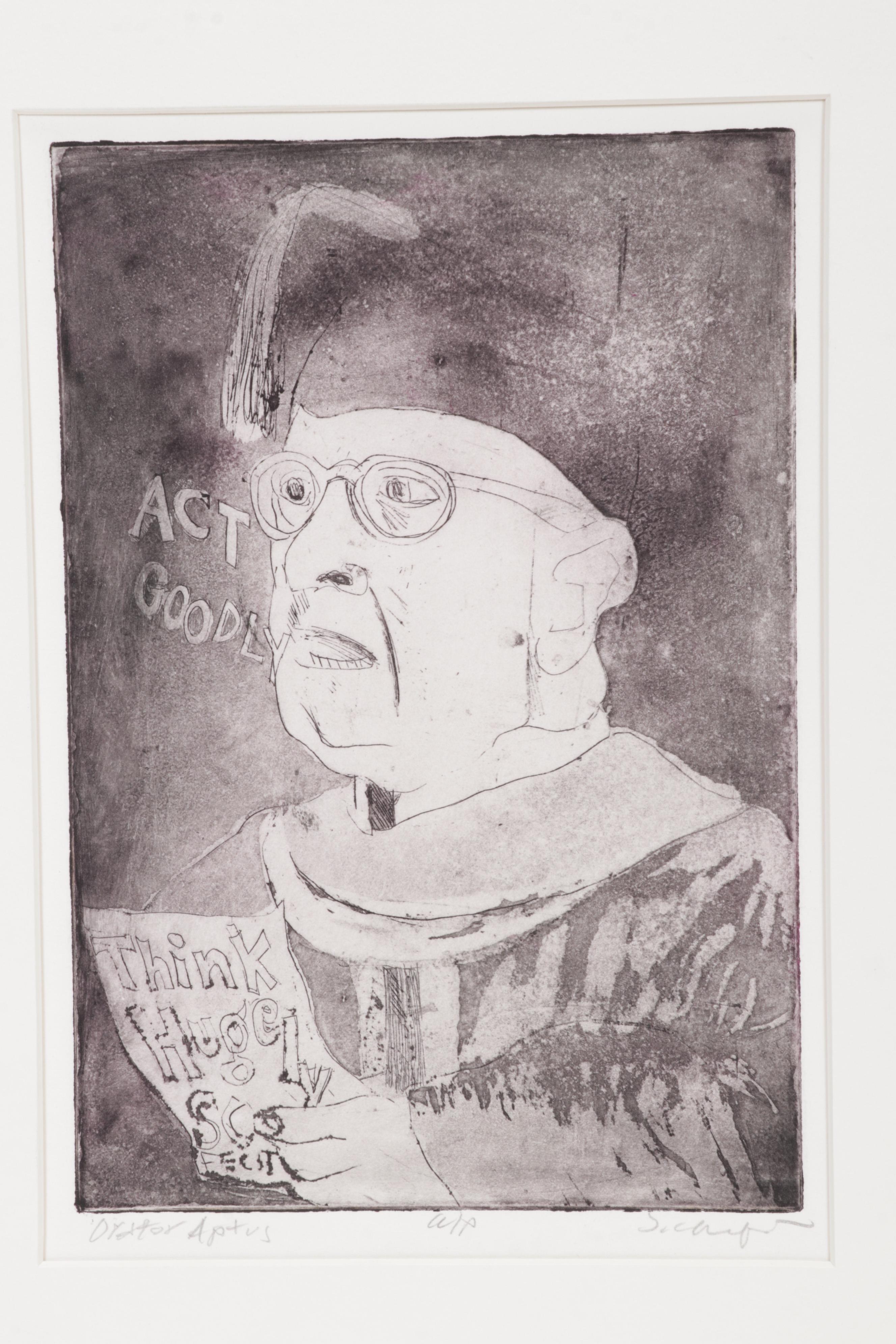 Sidney Chafetz Etching With Aquatint "Orator Aptus," 1963