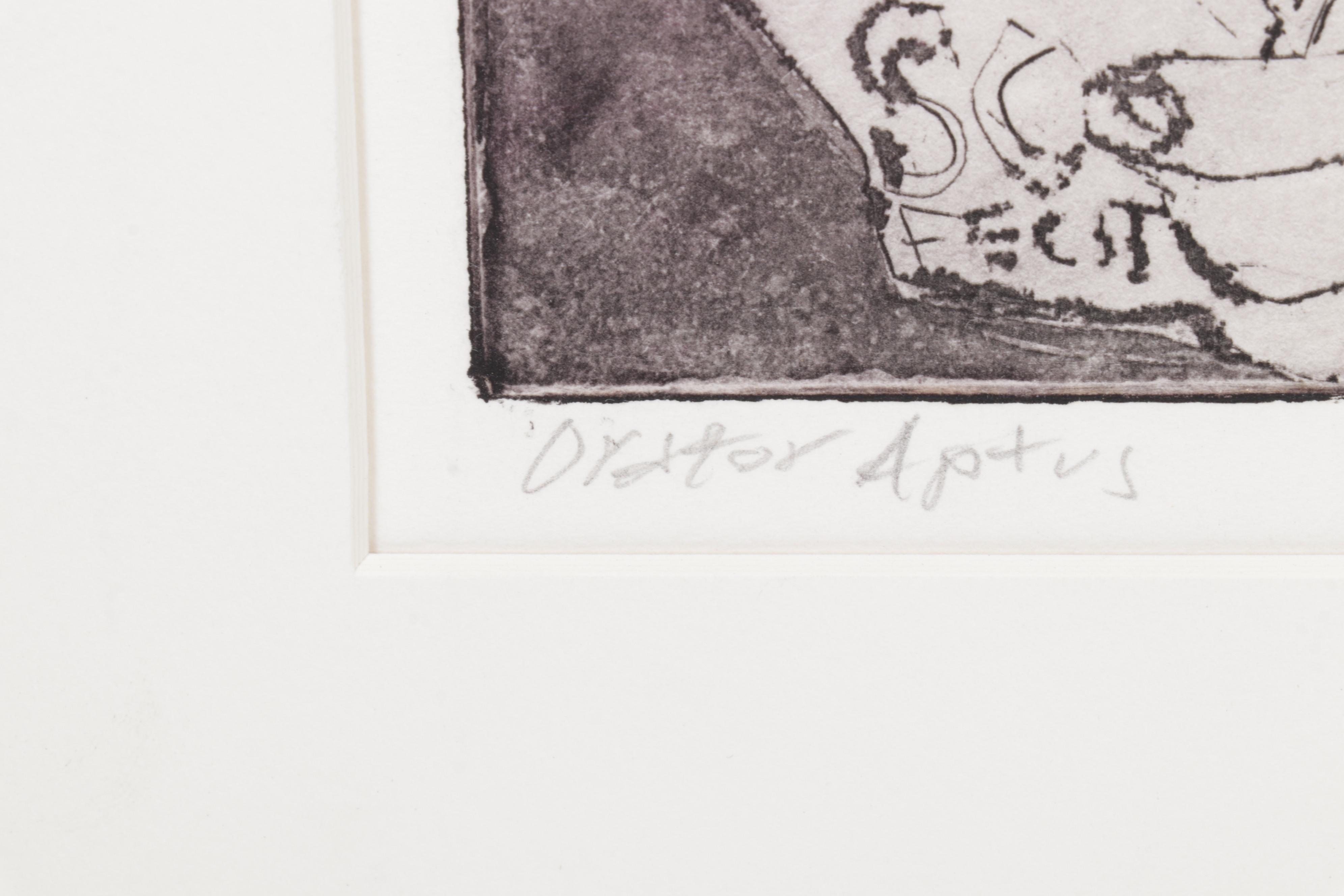 Sidney Chafetz Etching With Aquatint "Orator Aptus," 1963