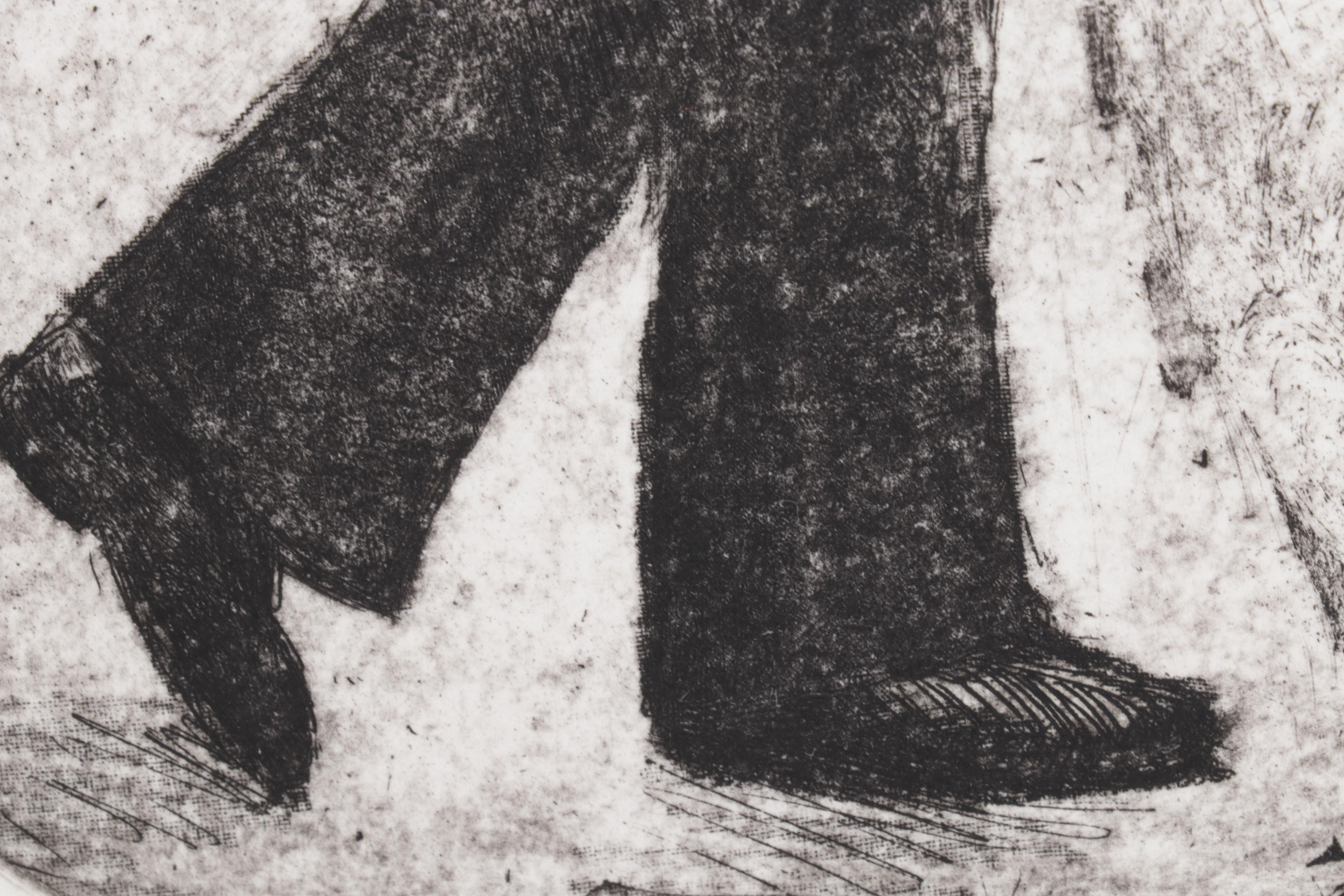 Sidney Chafetz Etching "Gary Snyder," 1987