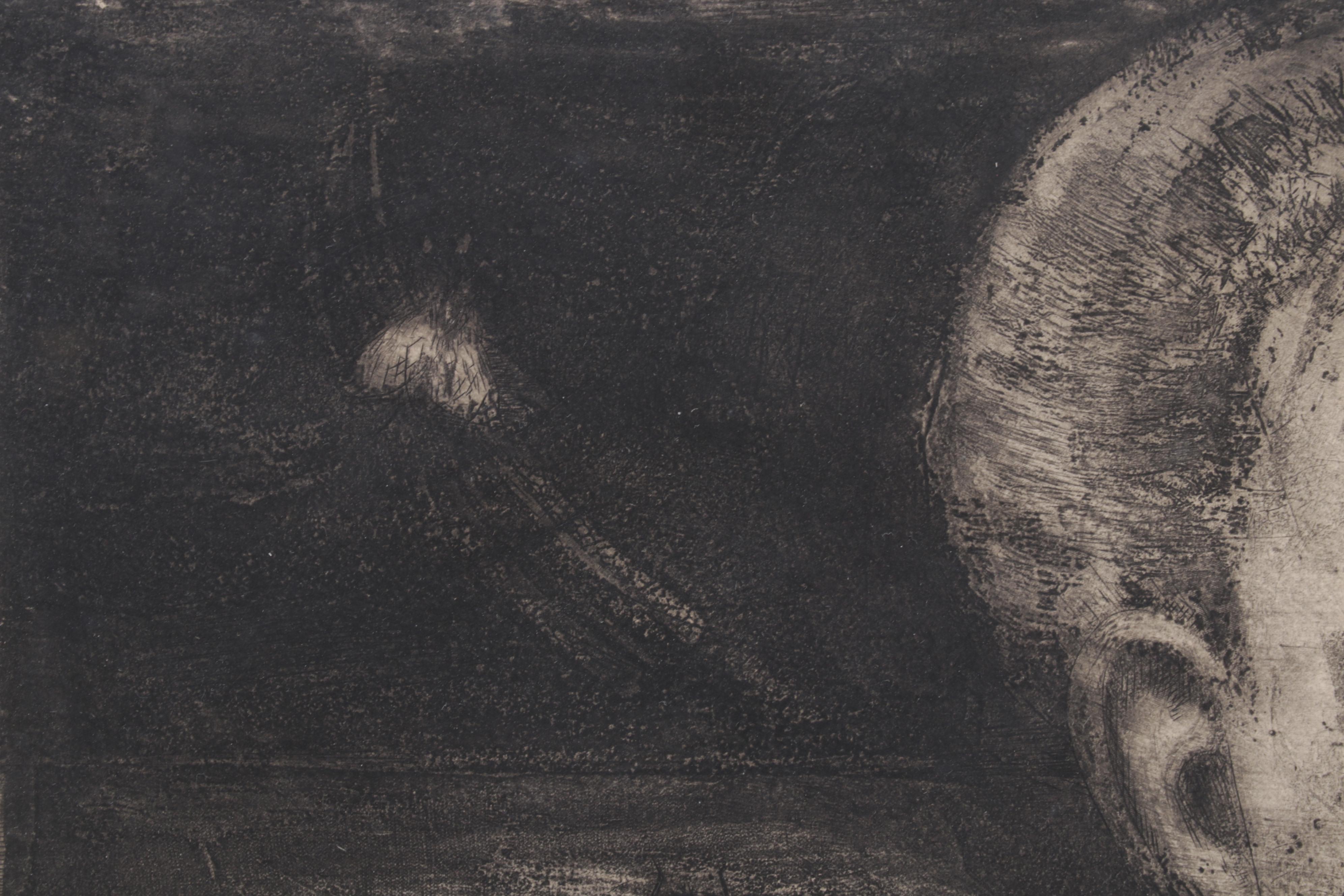 Sidney Chafetz Etching With Aquatint "Ben Gurion," 1957