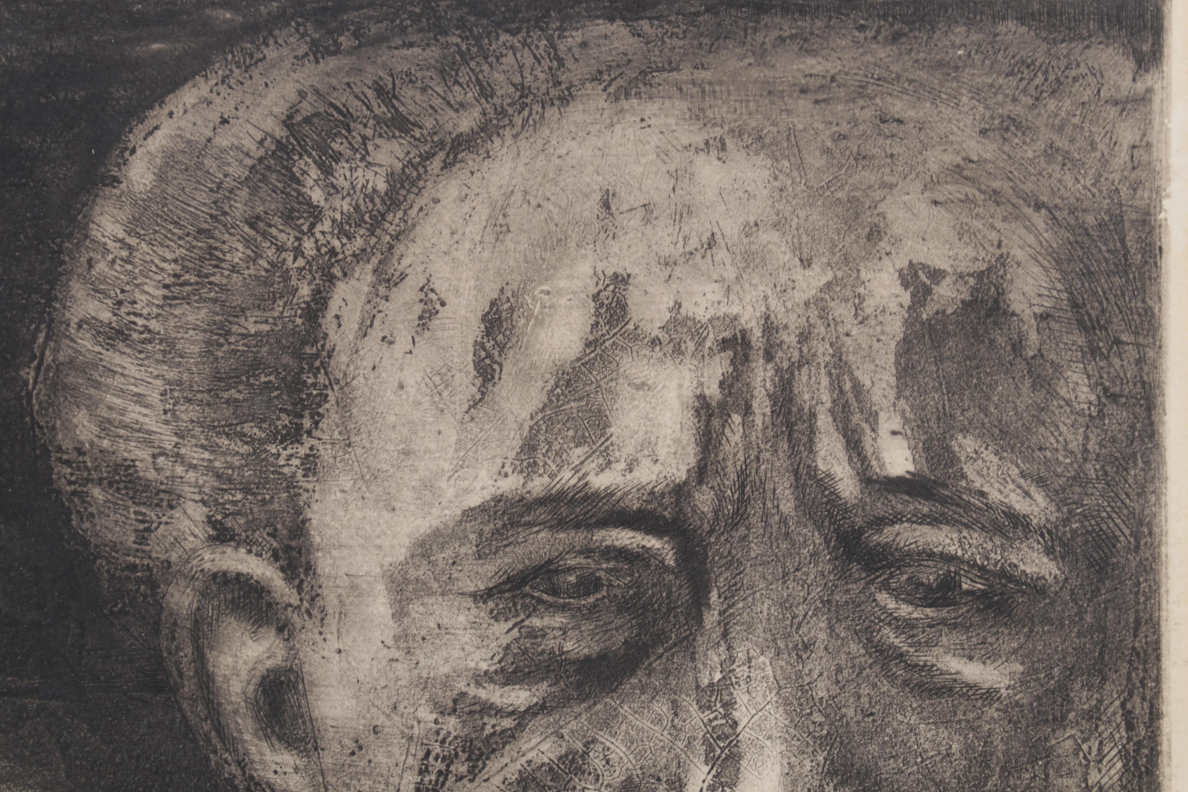 Sidney Chafetz Etching With Aquatint "Ben Gurion," 1957