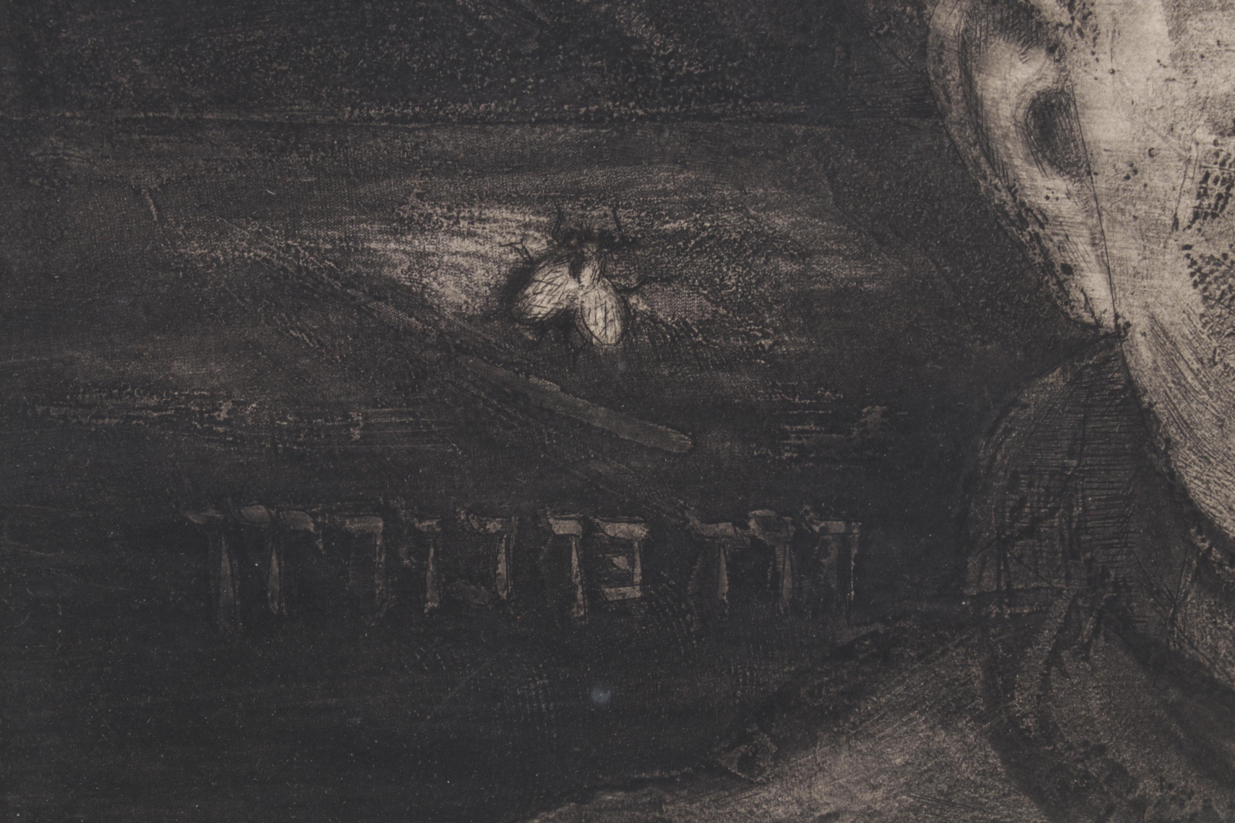 Sidney Chafetz Etching With Aquatint "Ben Gurion," 1957