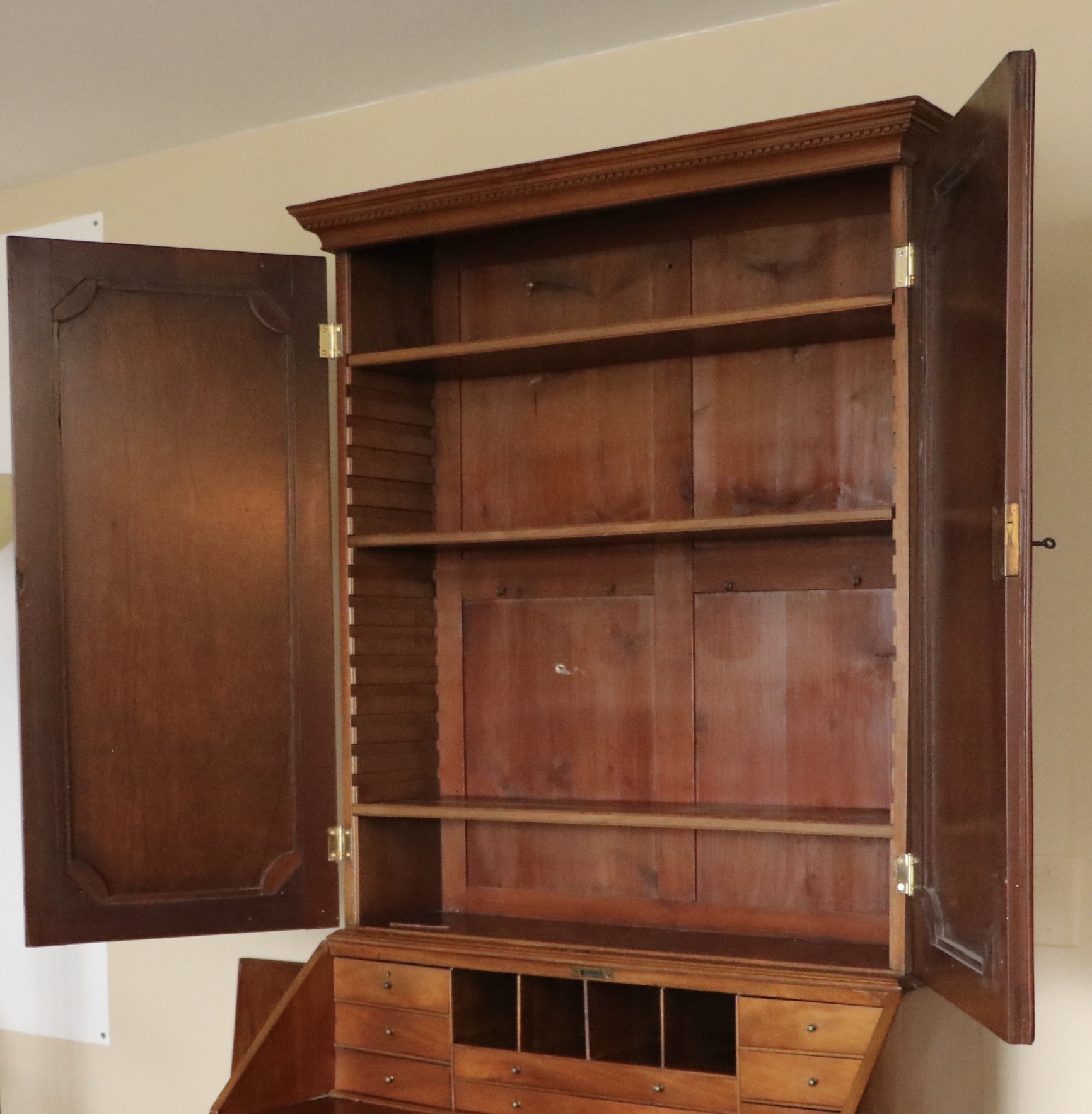 George III Style Mahogany Secretary, Late 19th Century