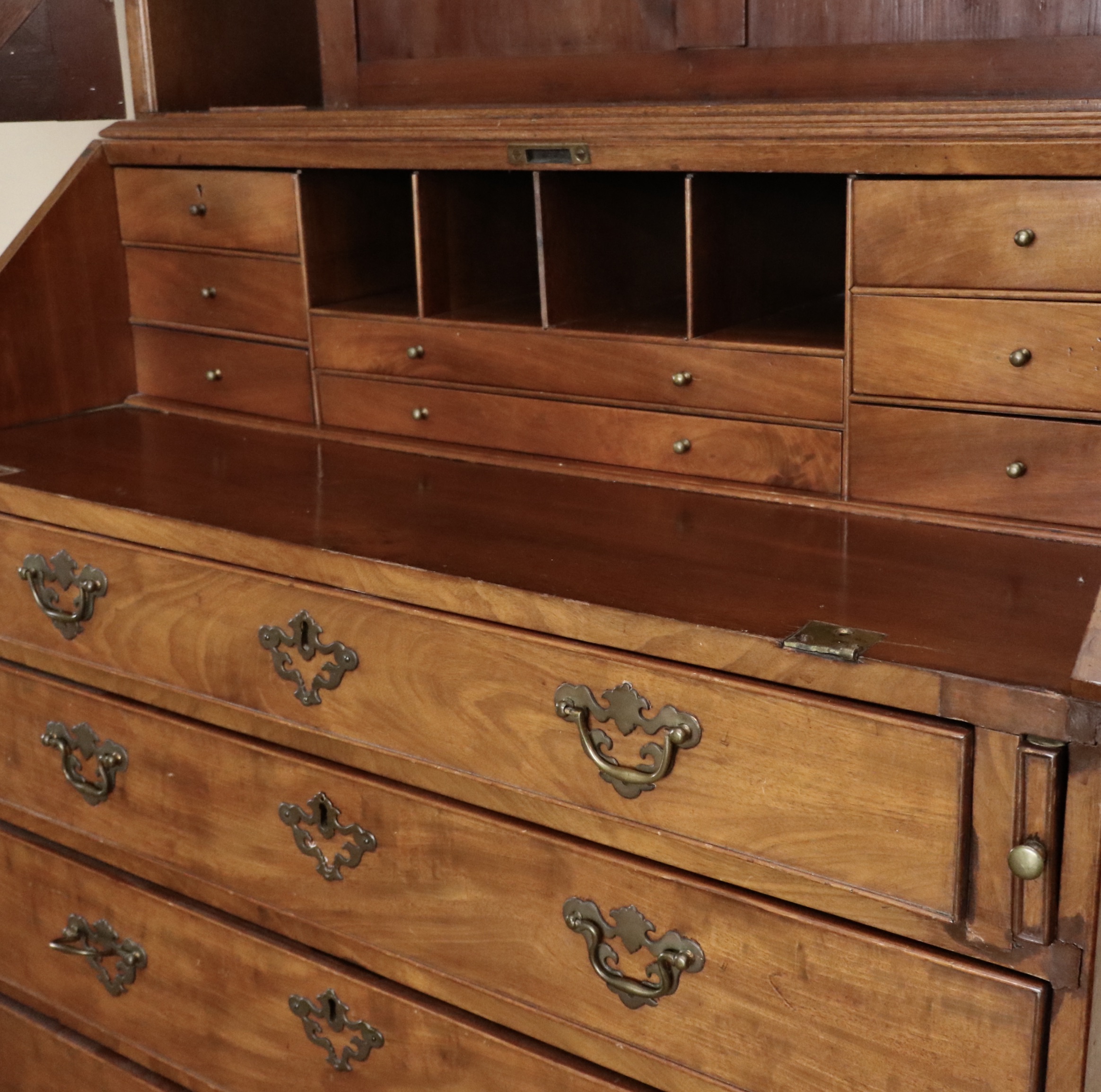 George III Style Mahogany Secretary, Late 19th Century