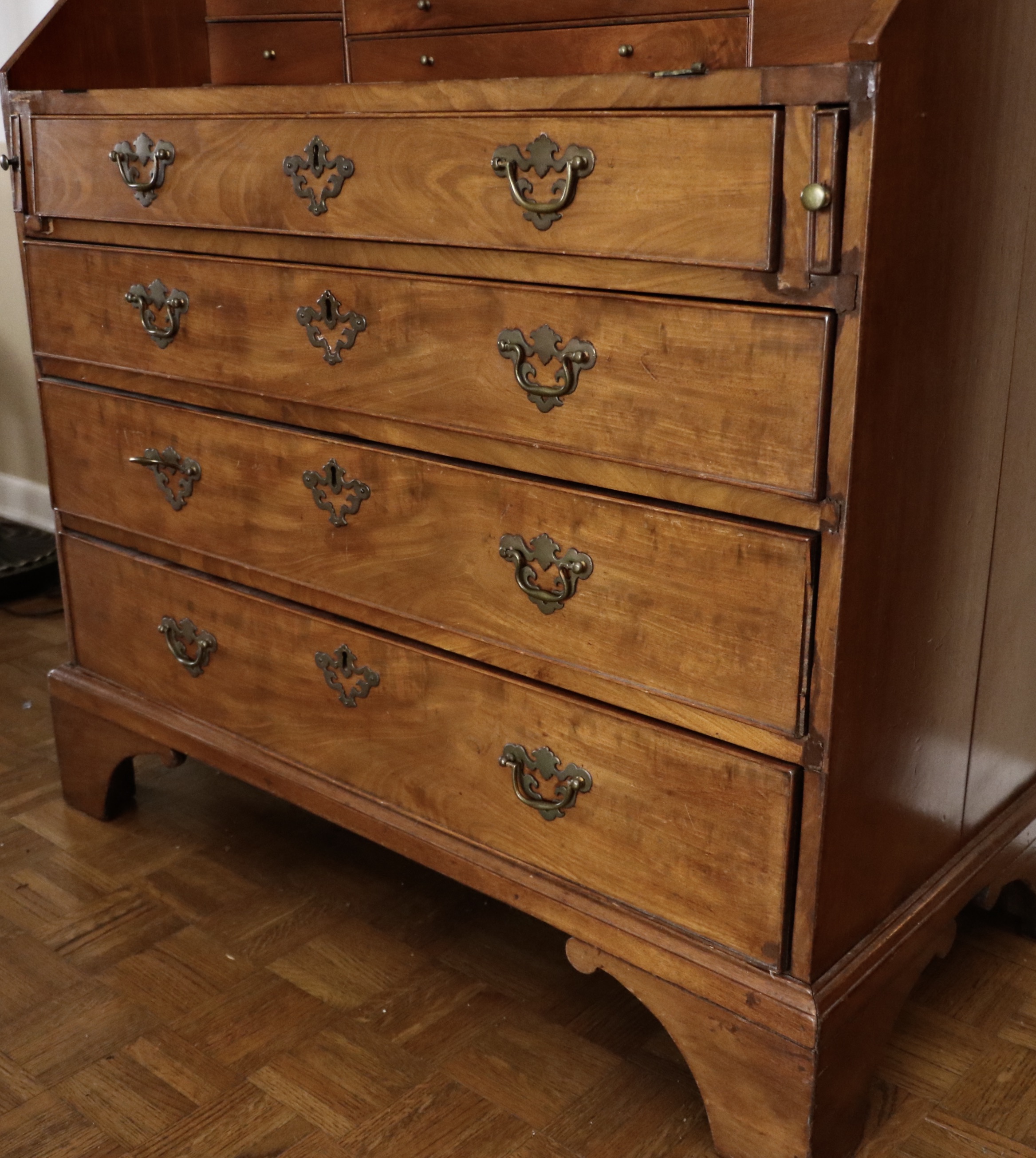 George III Style Mahogany Secretary, Late 19th Century