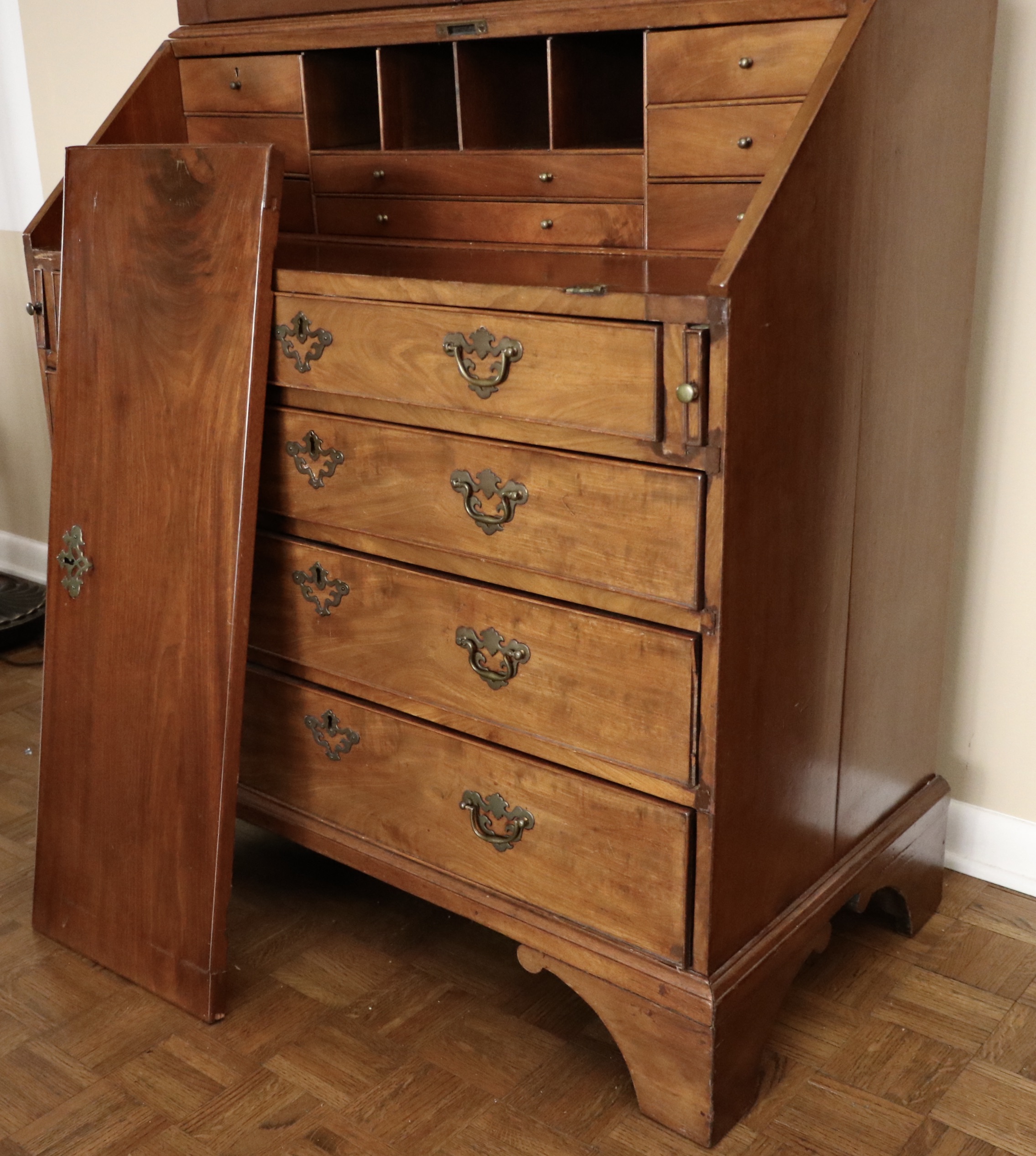 George III Style Mahogany Secretary, Late 19th Century