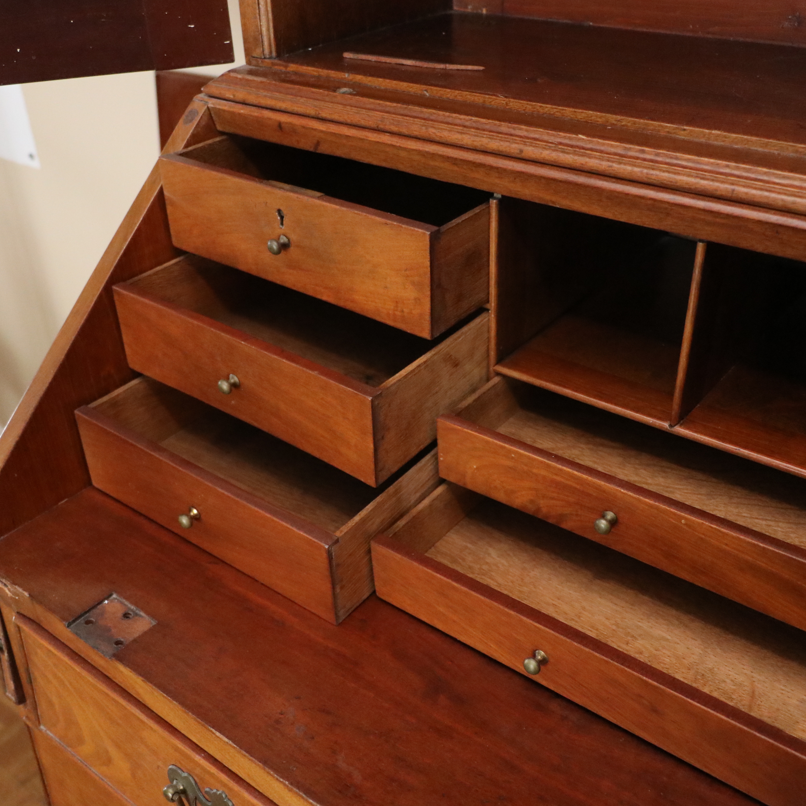 George III Style Mahogany Secretary, Late 19th Century