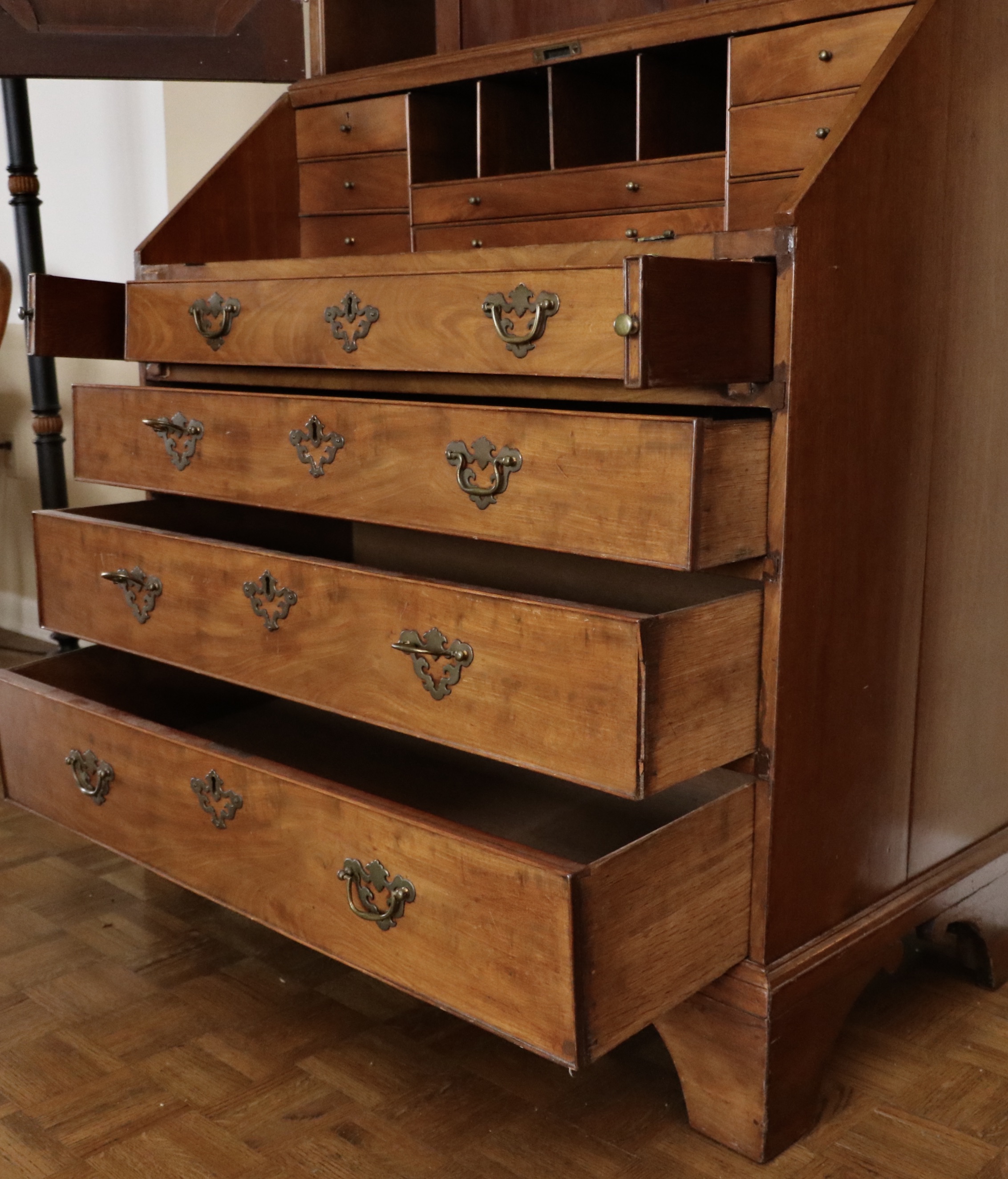 George III Style Mahogany Secretary, Late 19th Century