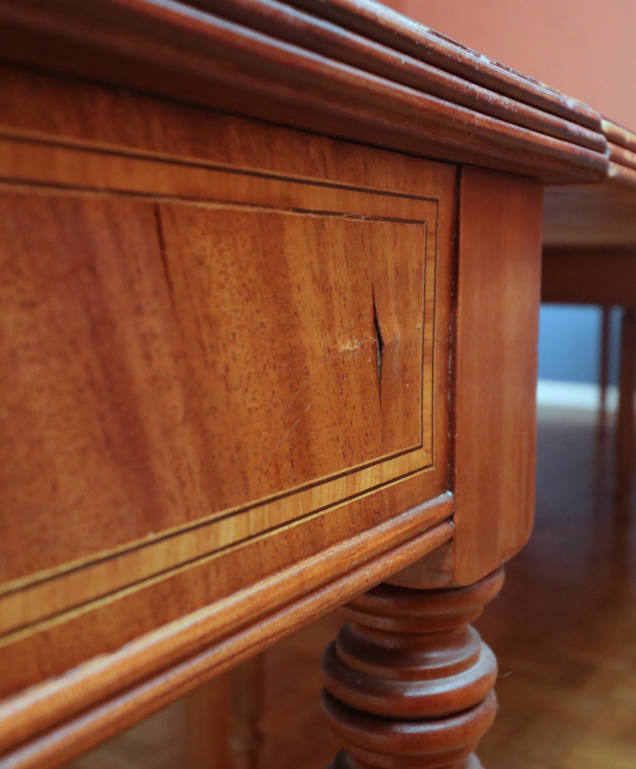 Federal Style Expandable Drop-Leaf Center Table with D-End Console Tables