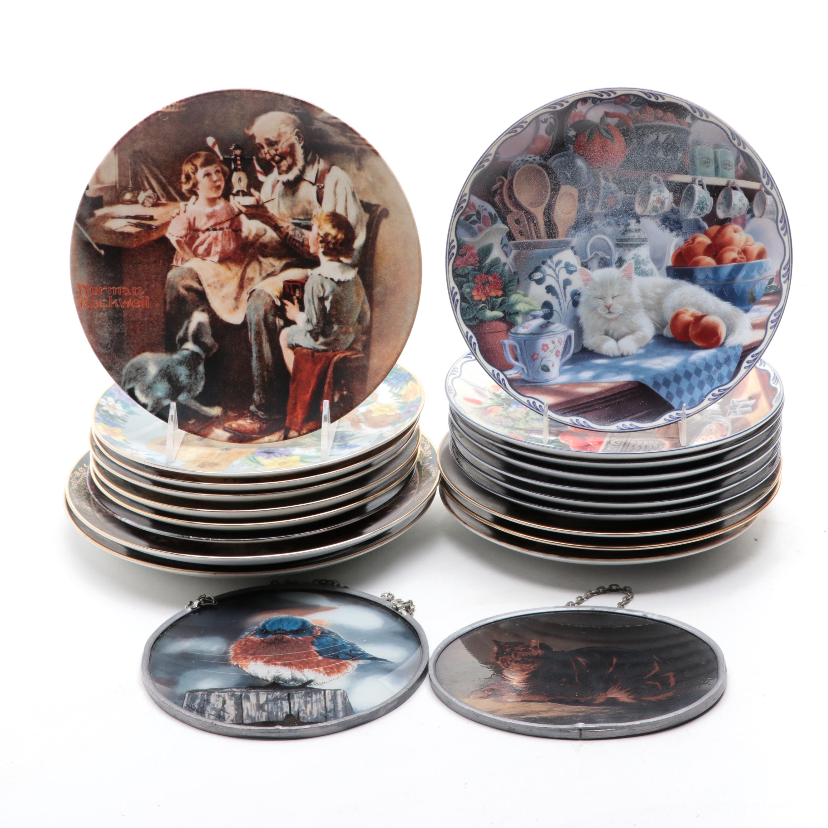 Bradex Mary Ann Lasher, Wolfgang Kaiser,Knowles Norman Rockwell Collector Plates