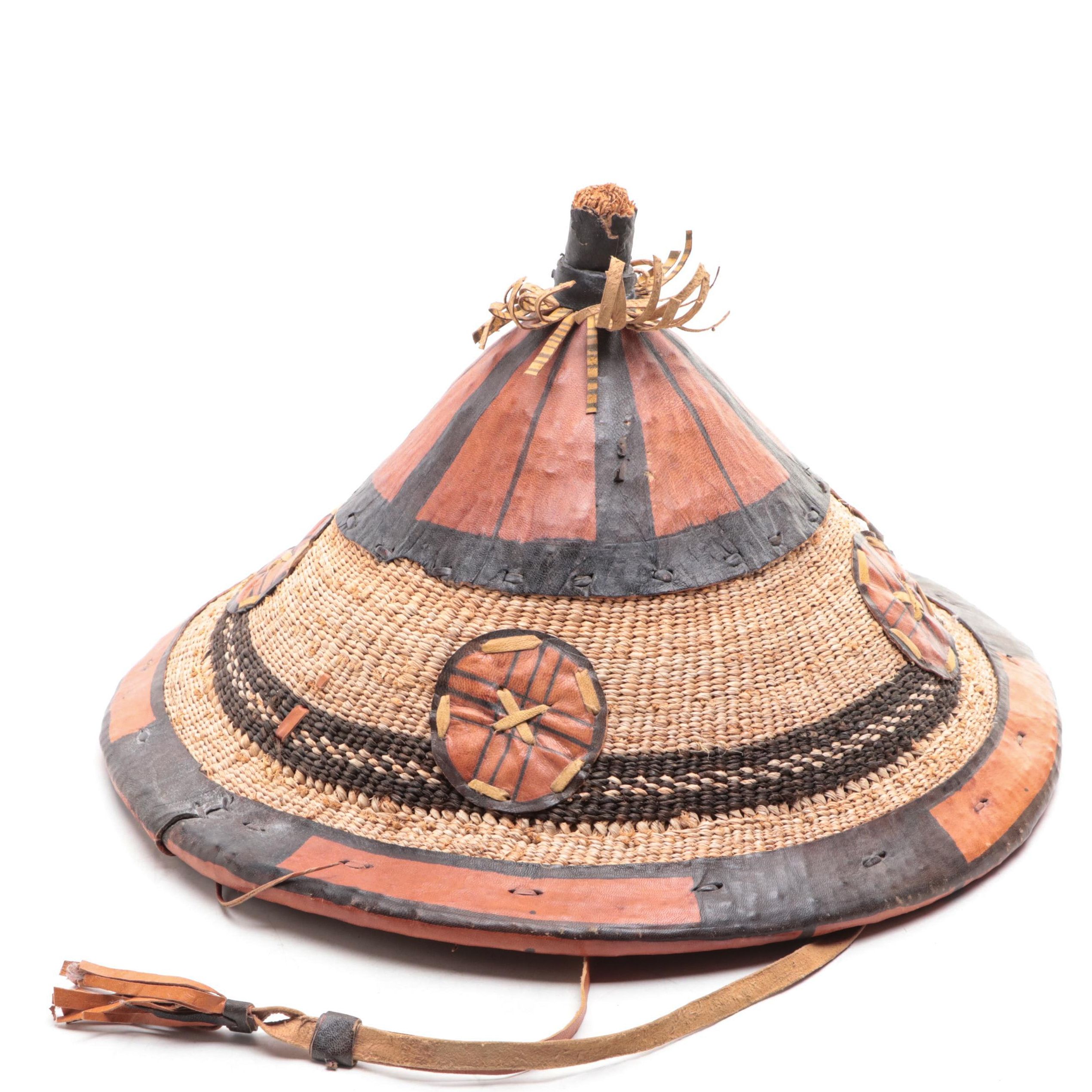 Handmade African Fulani Straw Hat