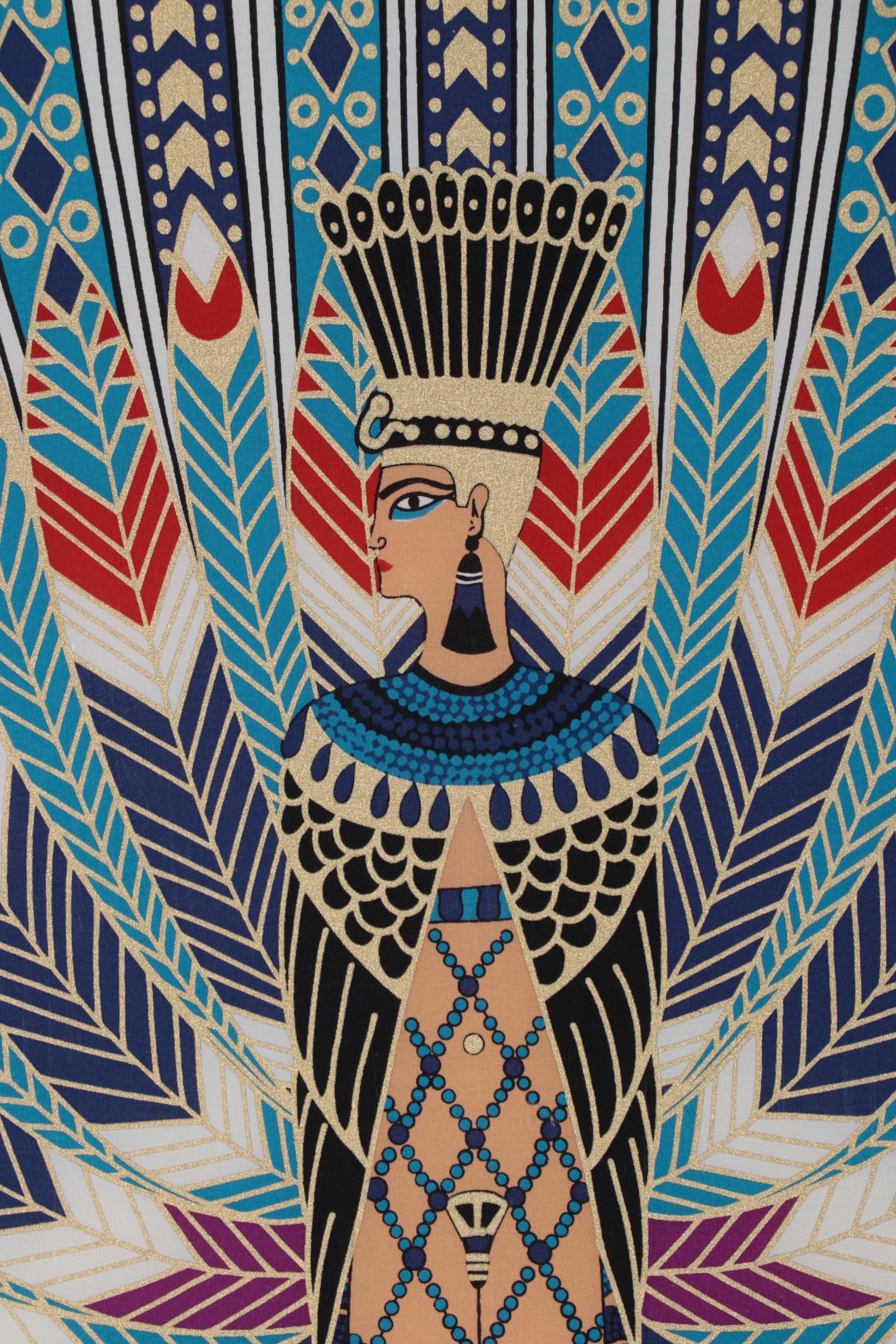 Erté Framed Silk Scarf "The Nile"