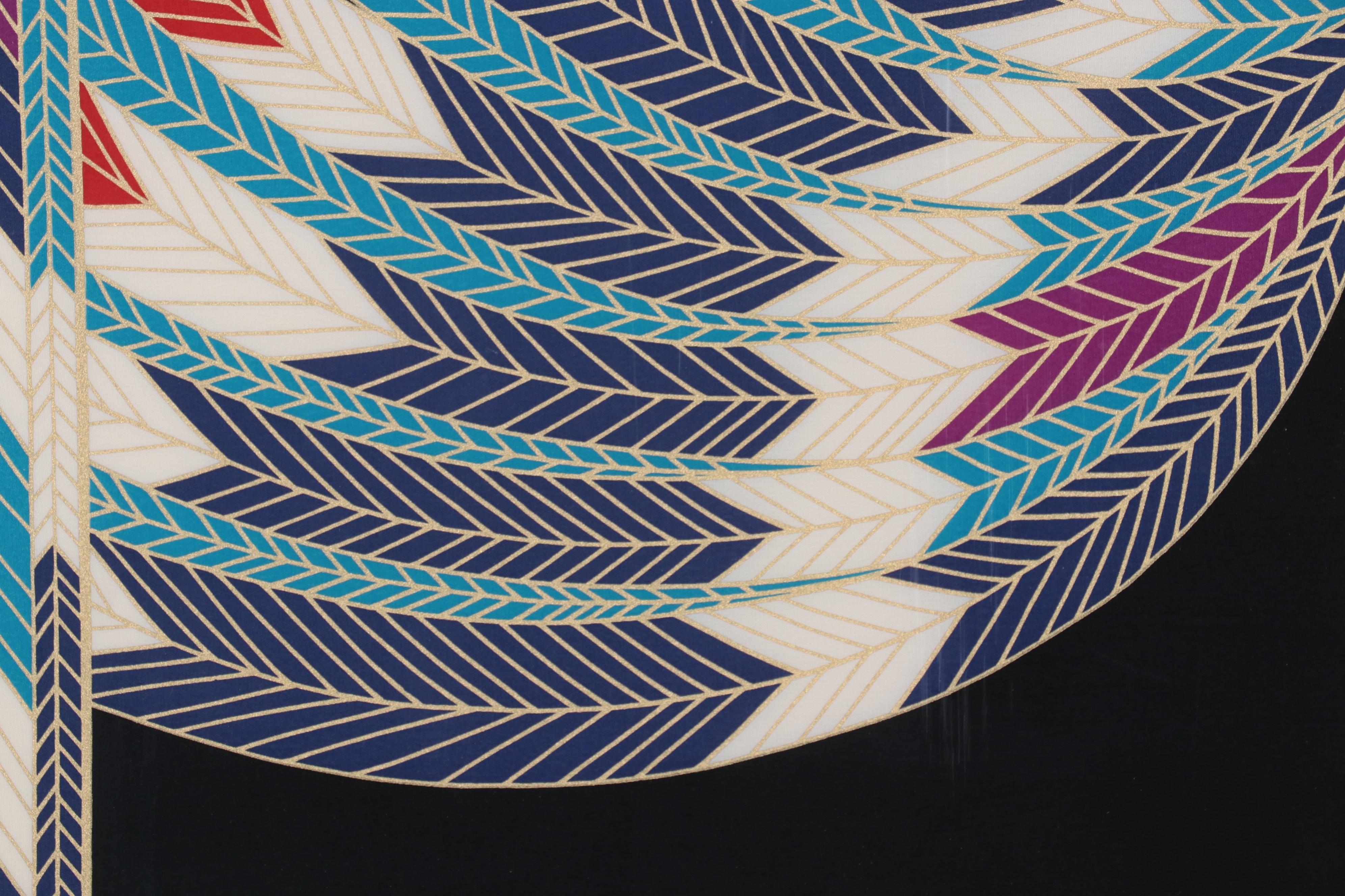 Erté Framed Silk Scarf "The Nile"