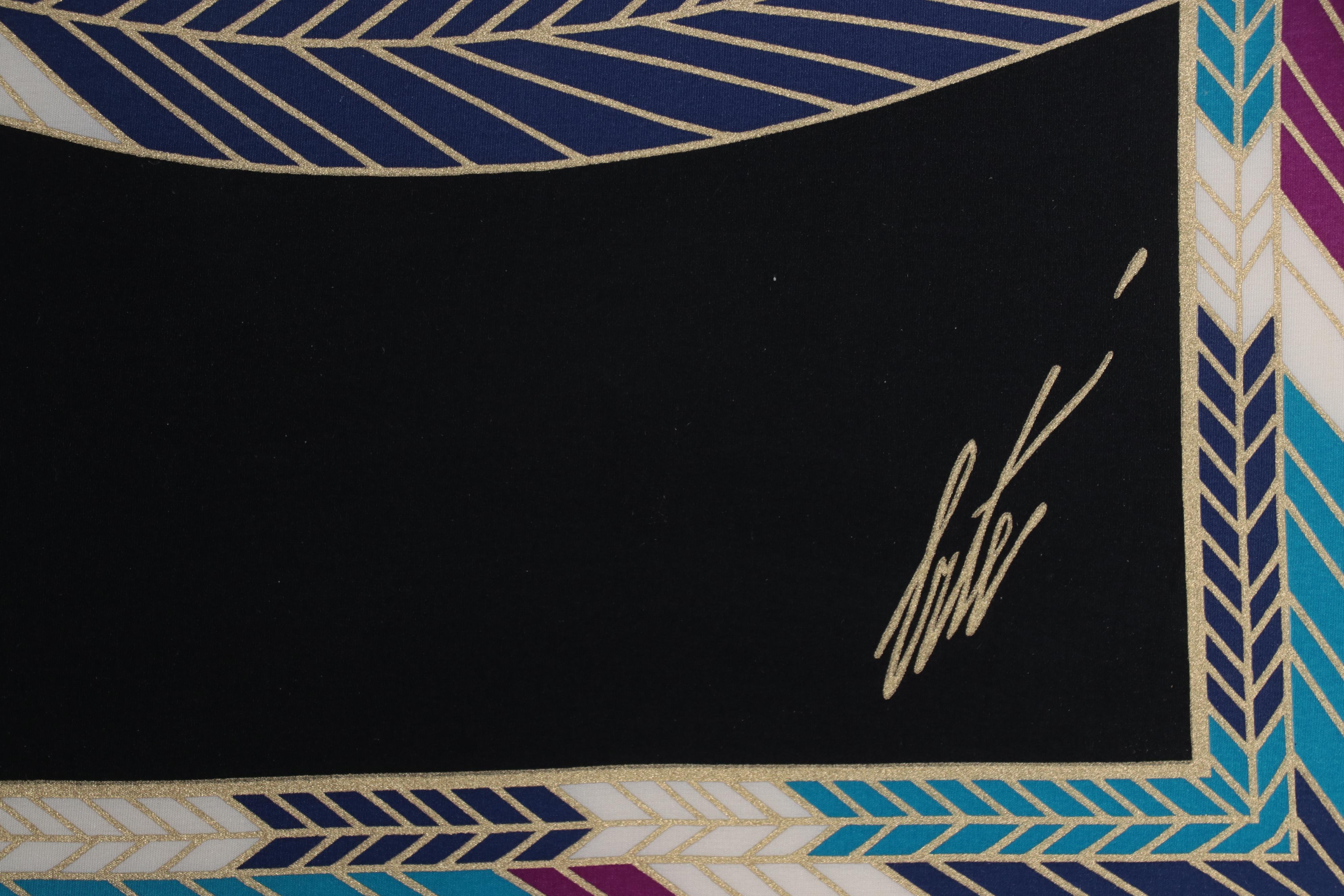 Erté Framed Silk Scarf "The Nile"