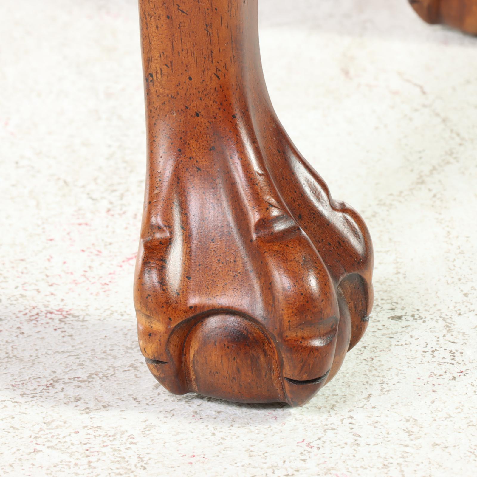American Signature Chippendale Style Cherrywood-Stained Console Table