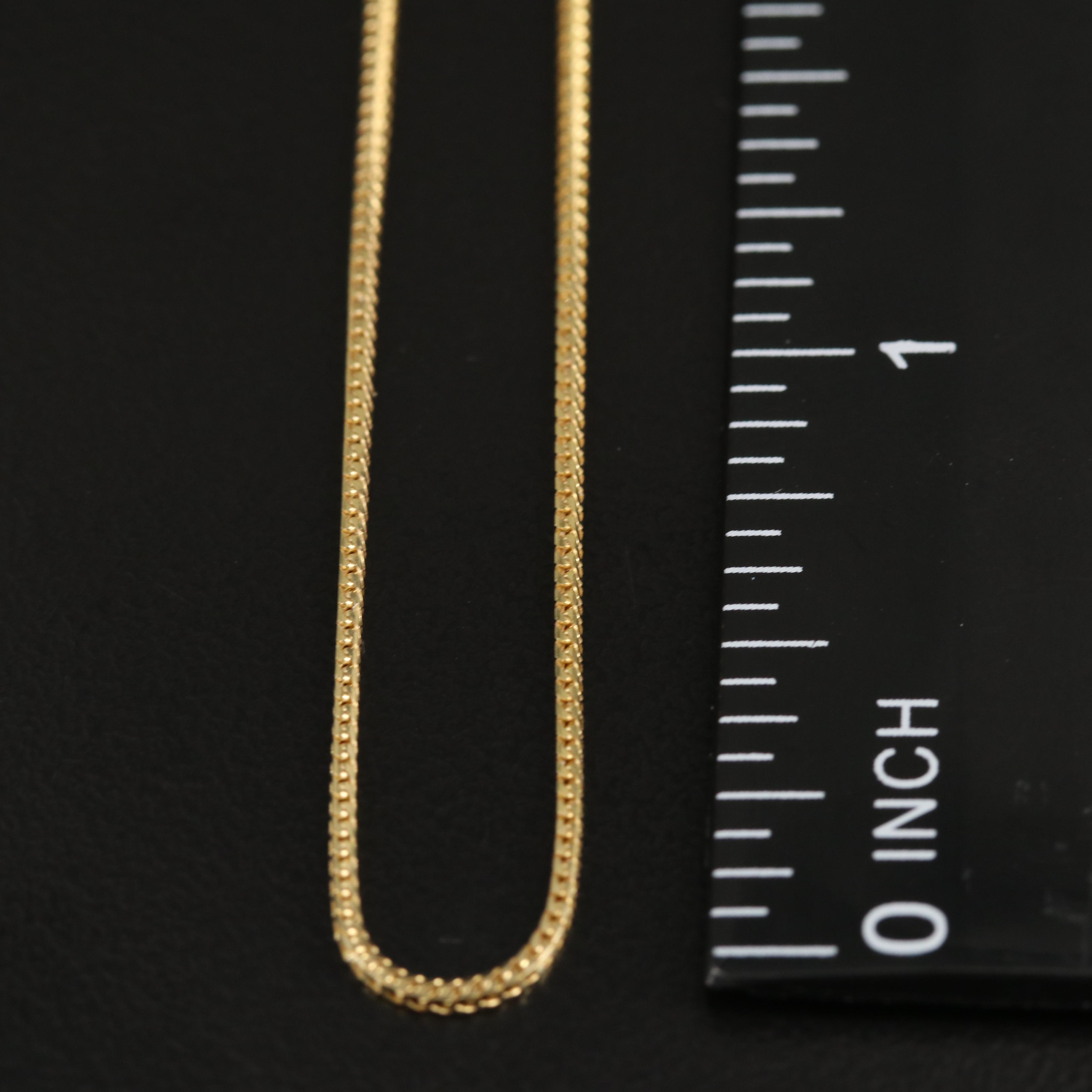 14K Square Snake Chain Necklace