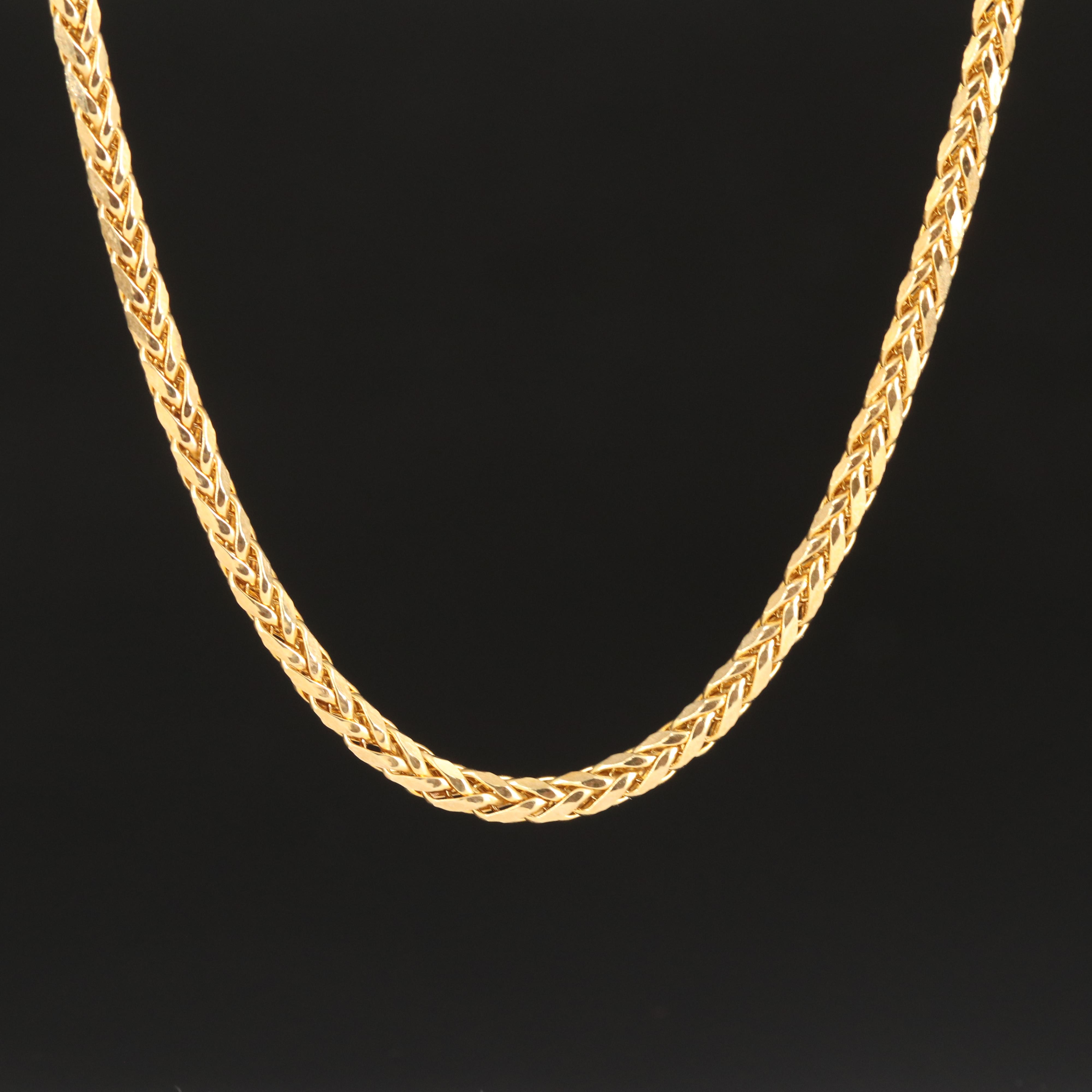 10K Wheat Chain Necklace