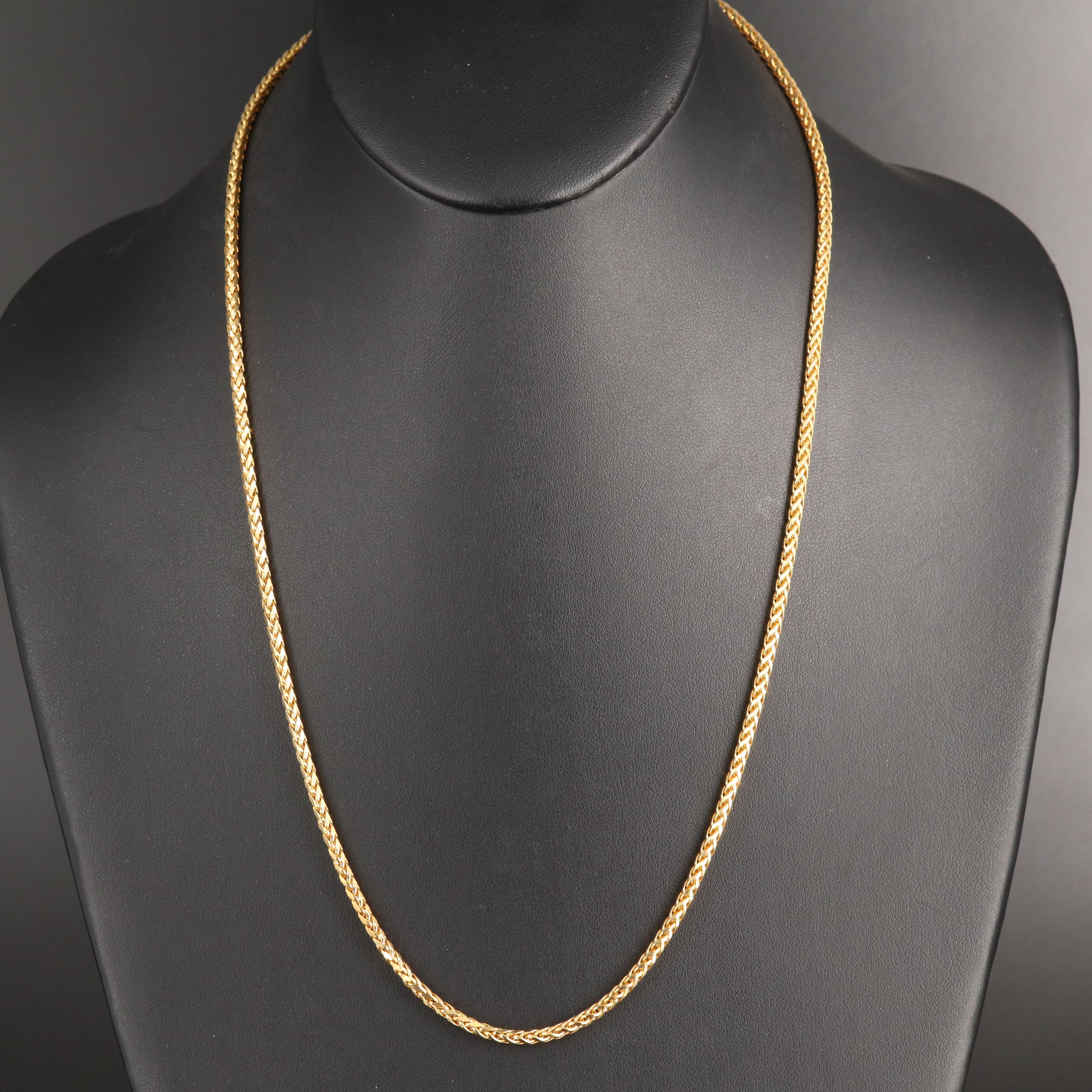 10K Wheat Chain Necklace