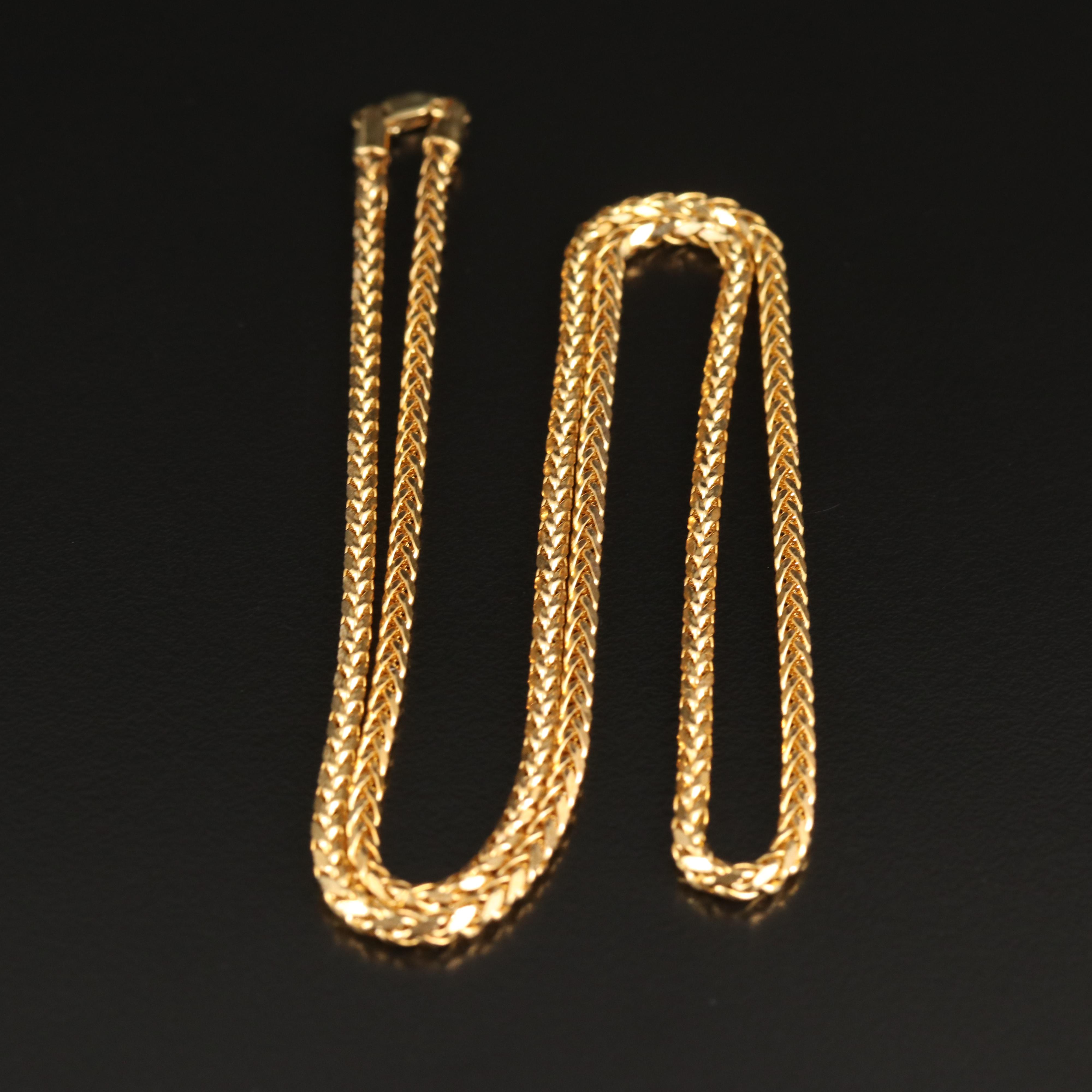 10K Wheat Chain Necklace