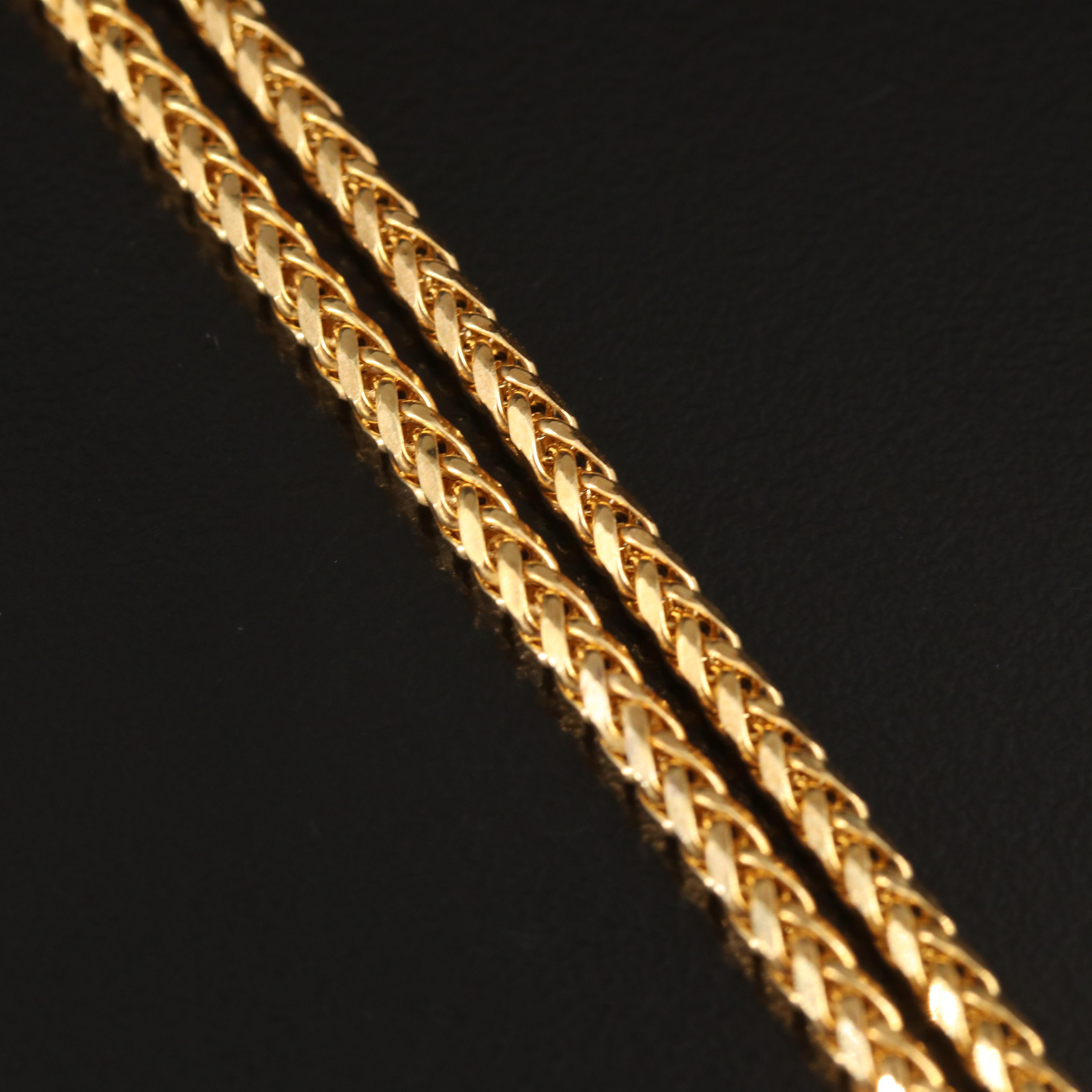 10K Wheat Chain Necklace