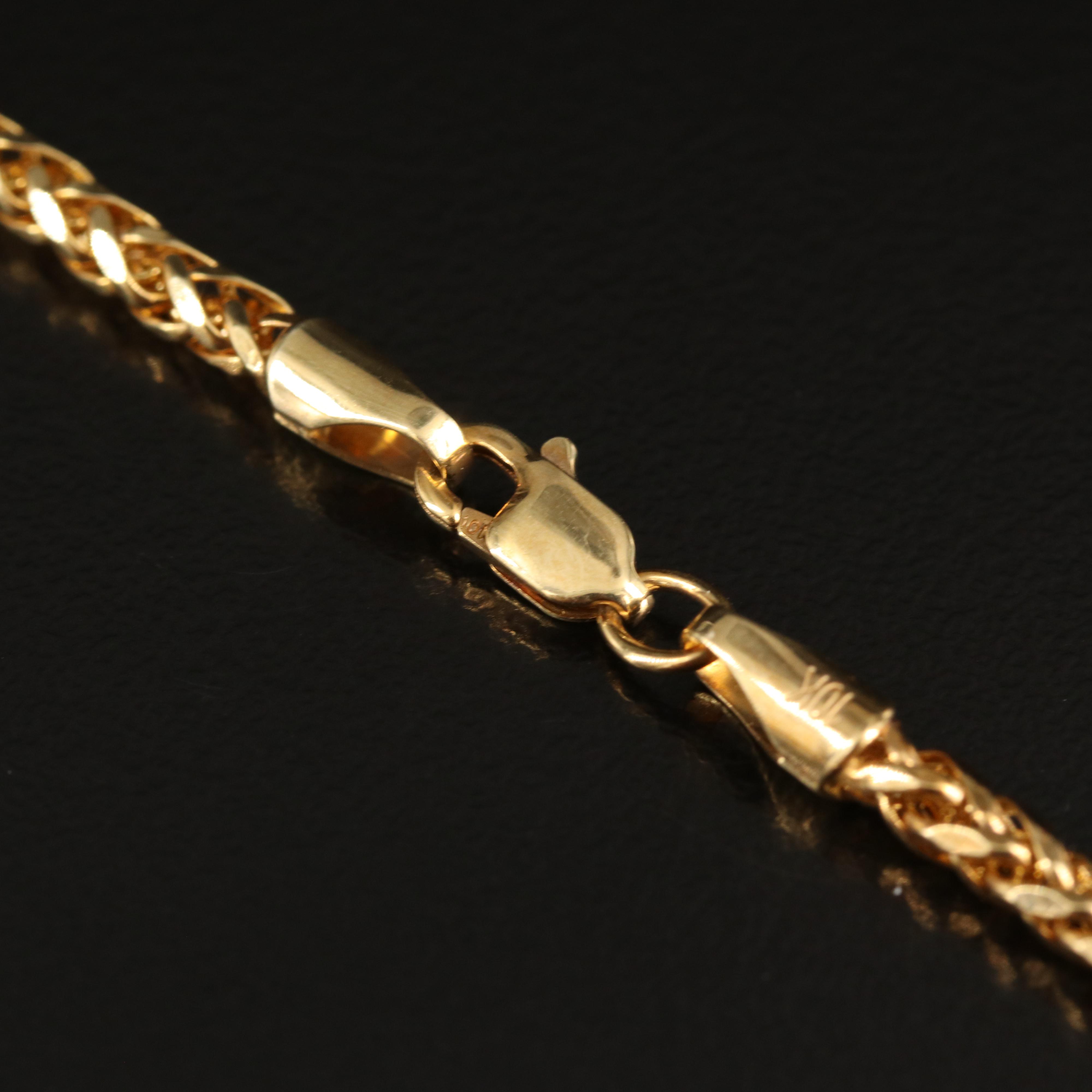 10K Wheat Chain Necklace