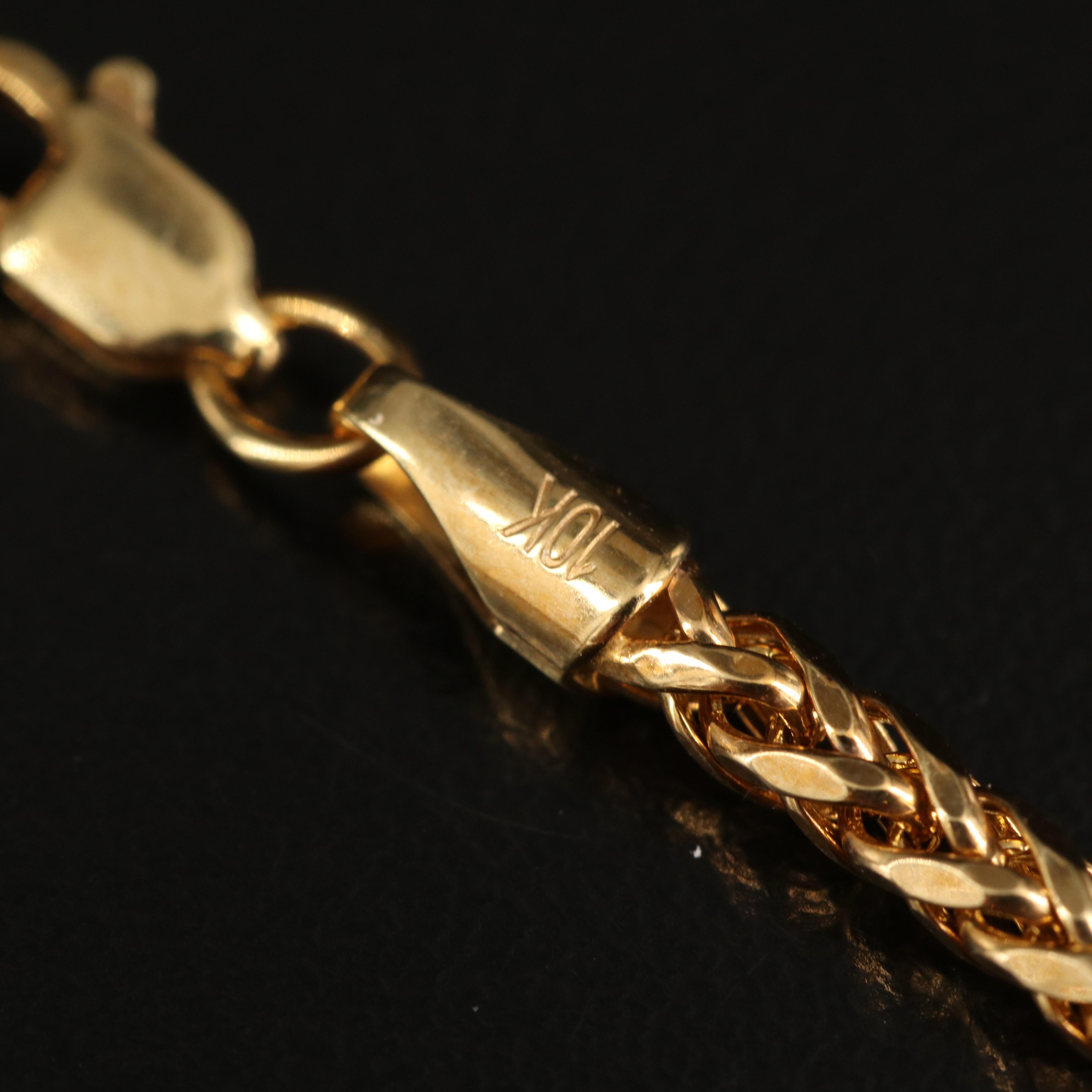 10K Wheat Chain Necklace