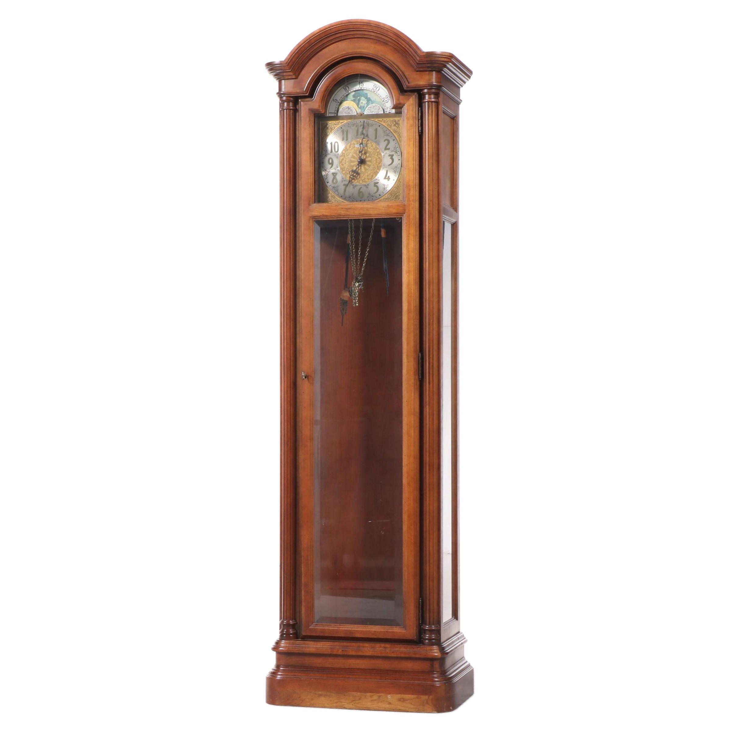Howard Miller Grandfather Clock With Weight Driven Triple Chime, Circa 1970s