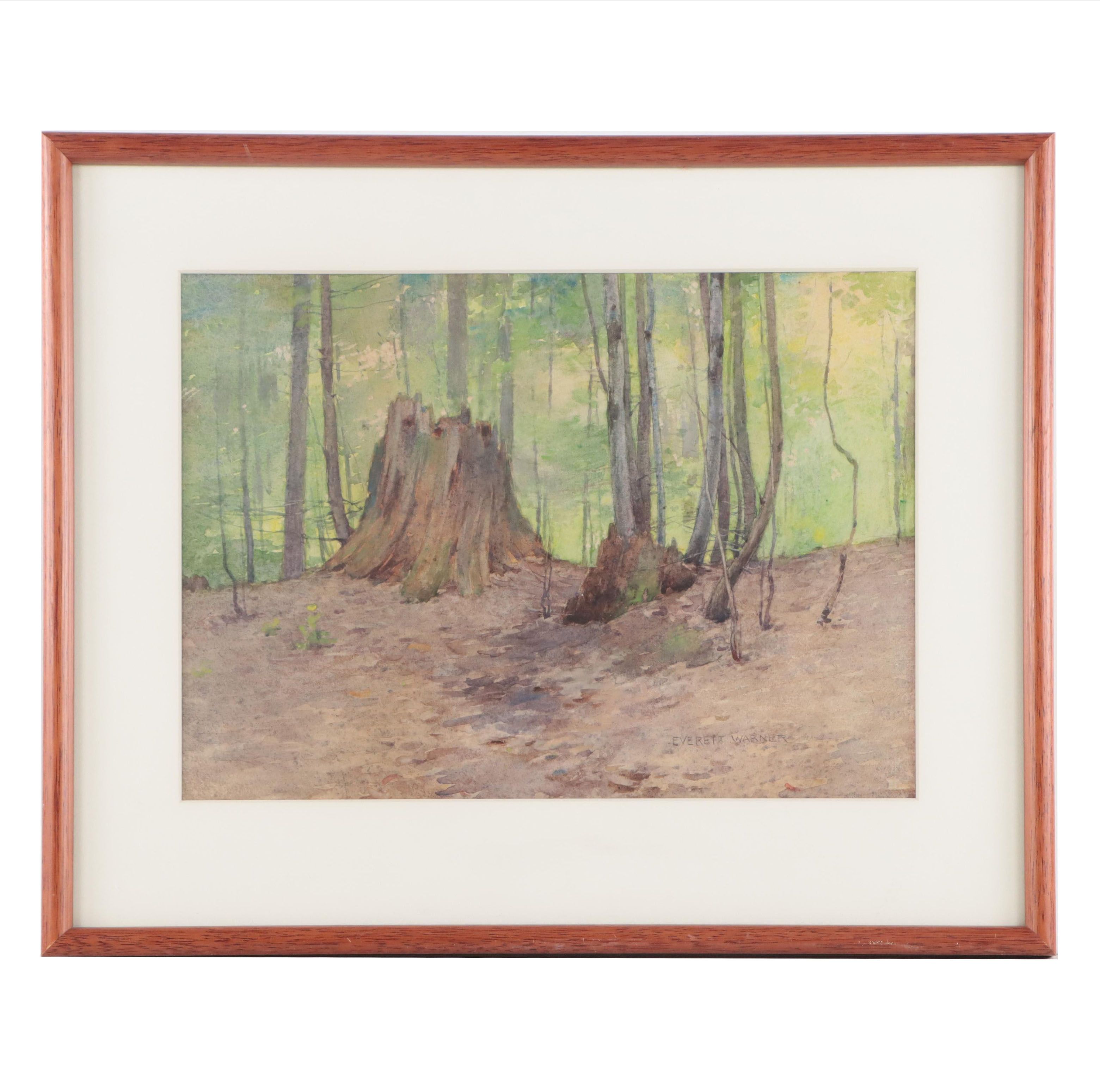 Everett Warner Landscape Watercolor Painting