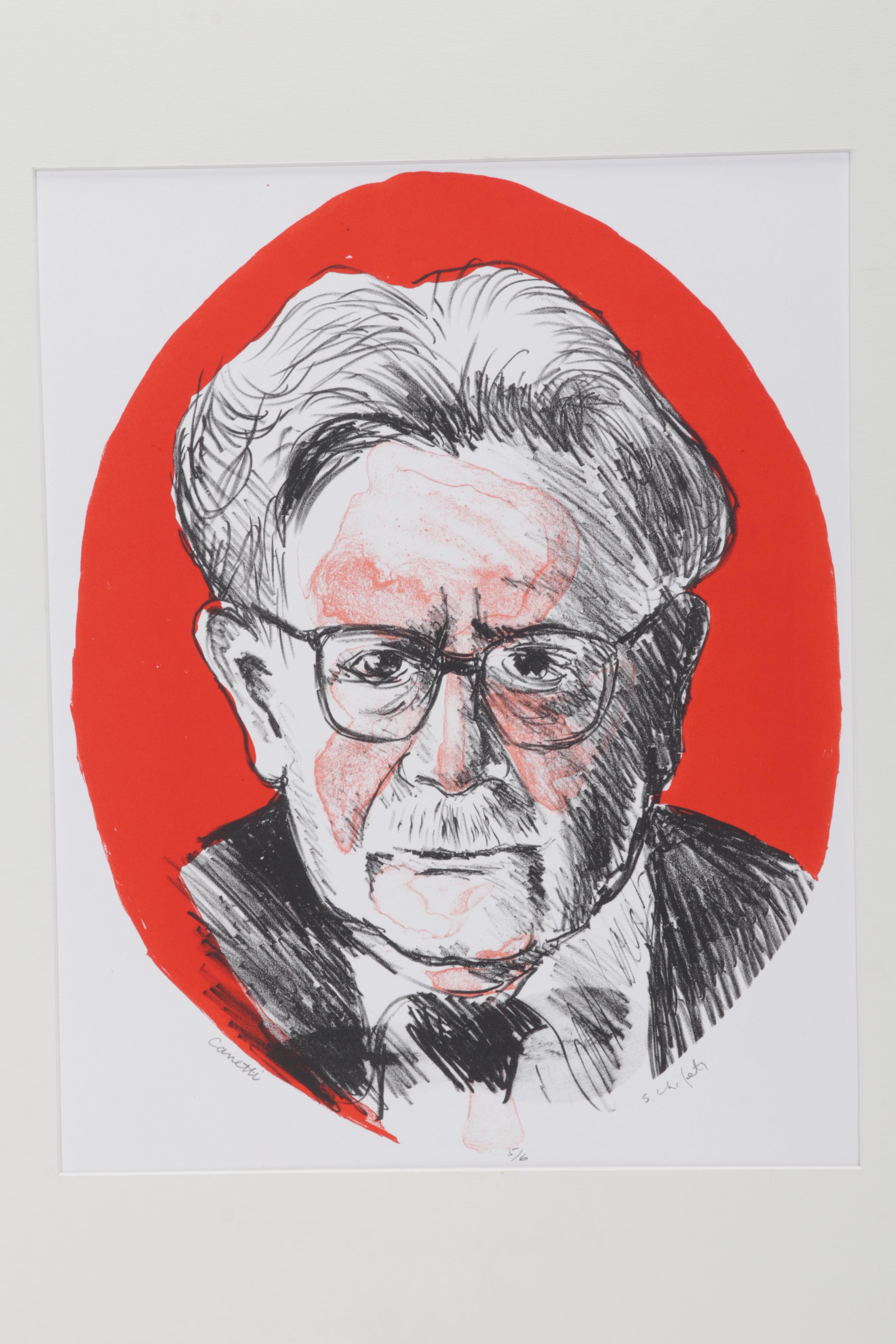 Sidney Chafetz Color Lithograph "Canetti," 1998