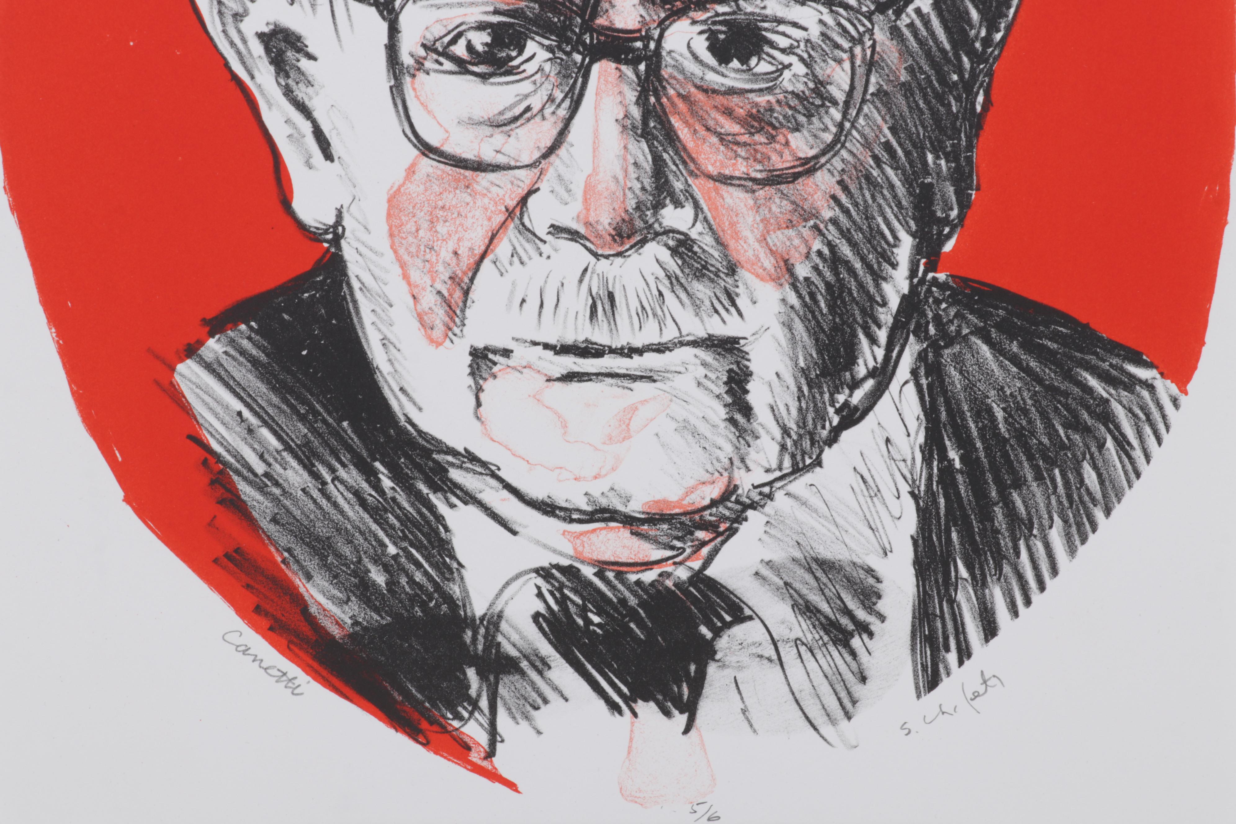 Sidney Chafetz Color Lithograph "Canetti," 1998