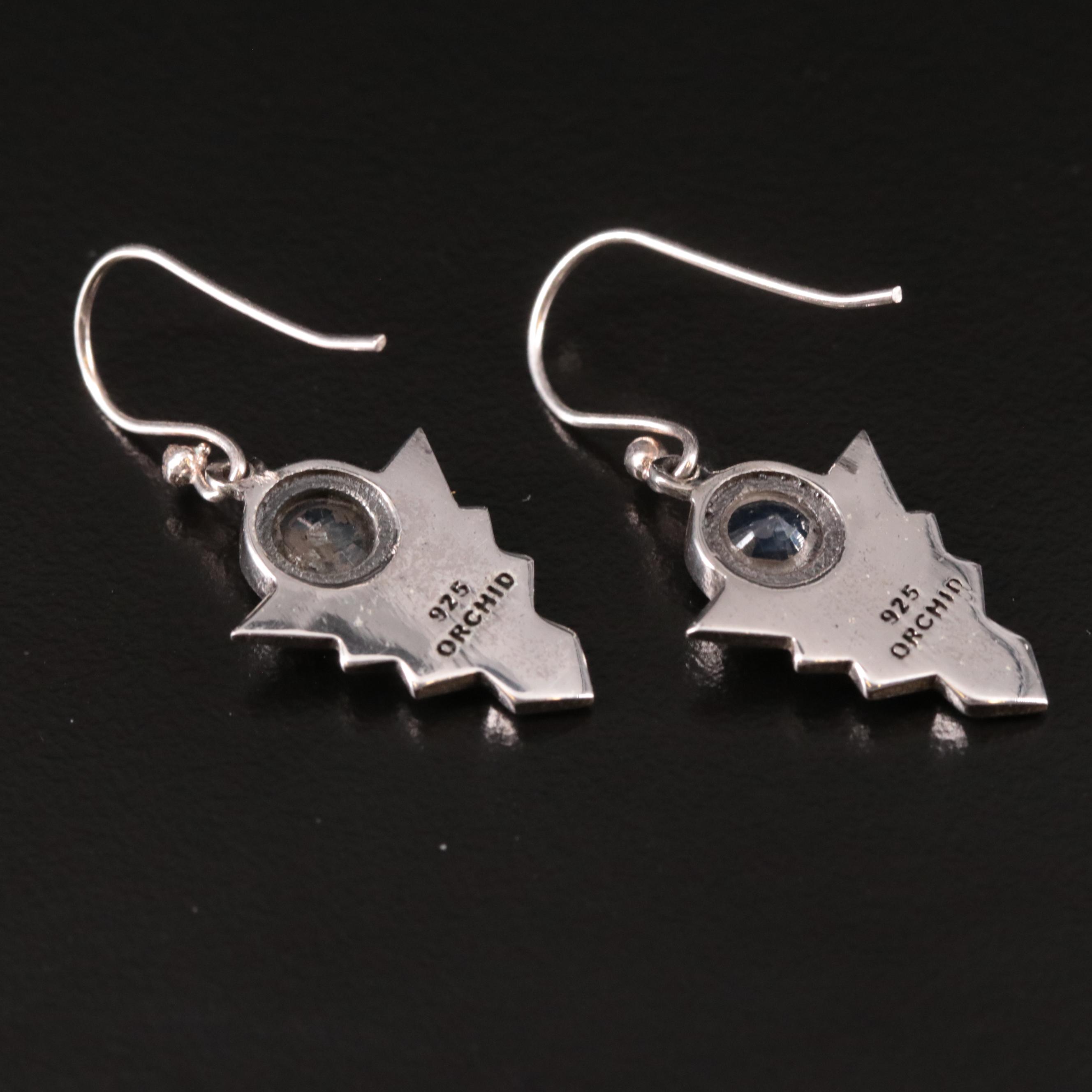 Sterling Filled Corundum Dangle Earrings