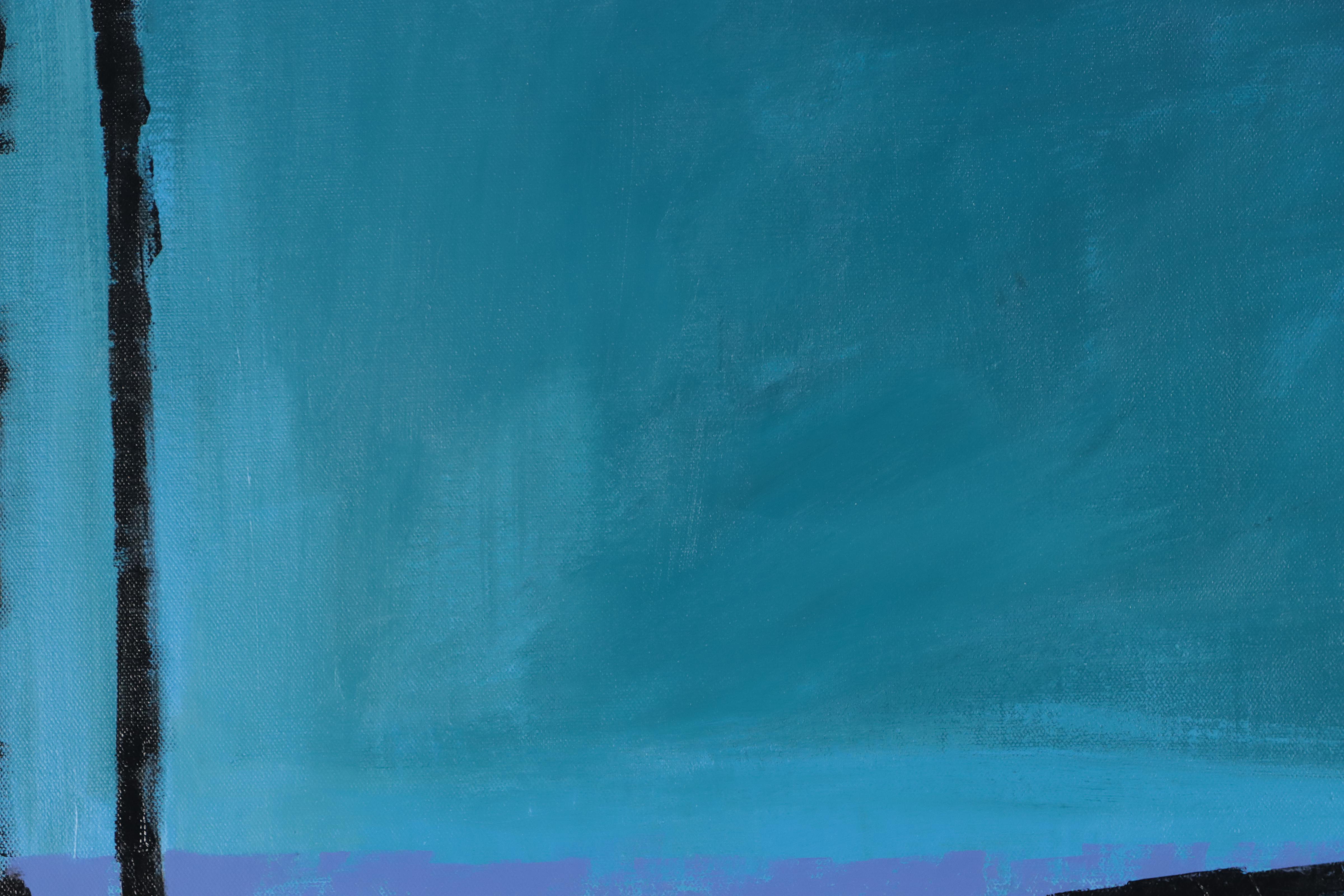 Sanna Acrylic Painting "Connecting," 21st Century