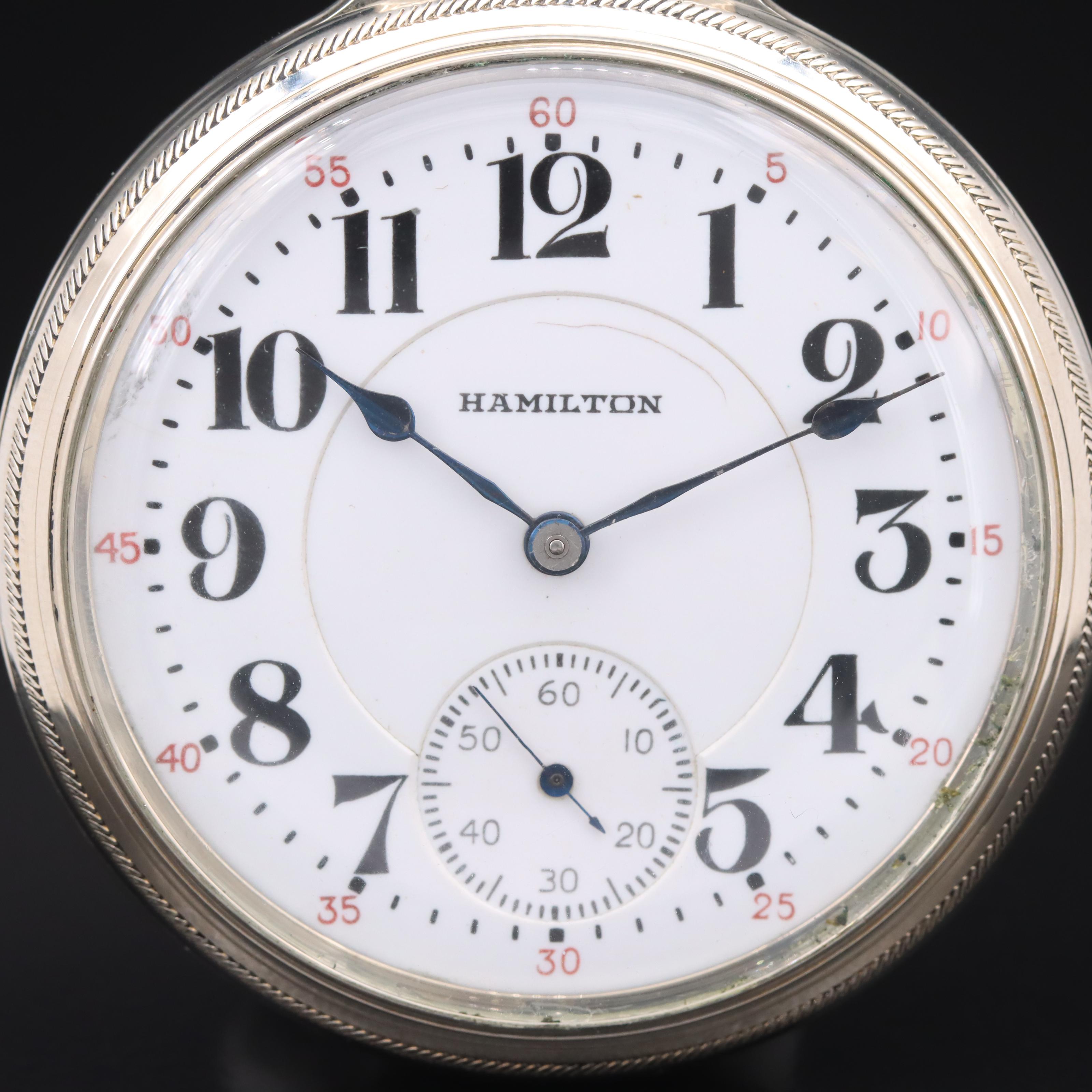 1918 Hamilton Railroad Grade Pocket Watch