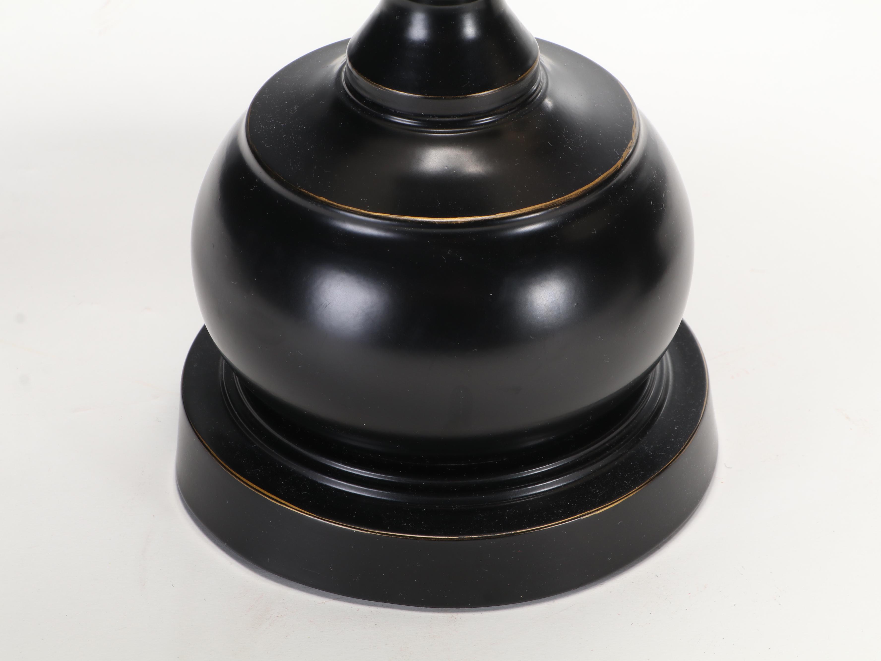 Pair of Oil Rubbed Bronze Metal Lamps, Contemporary