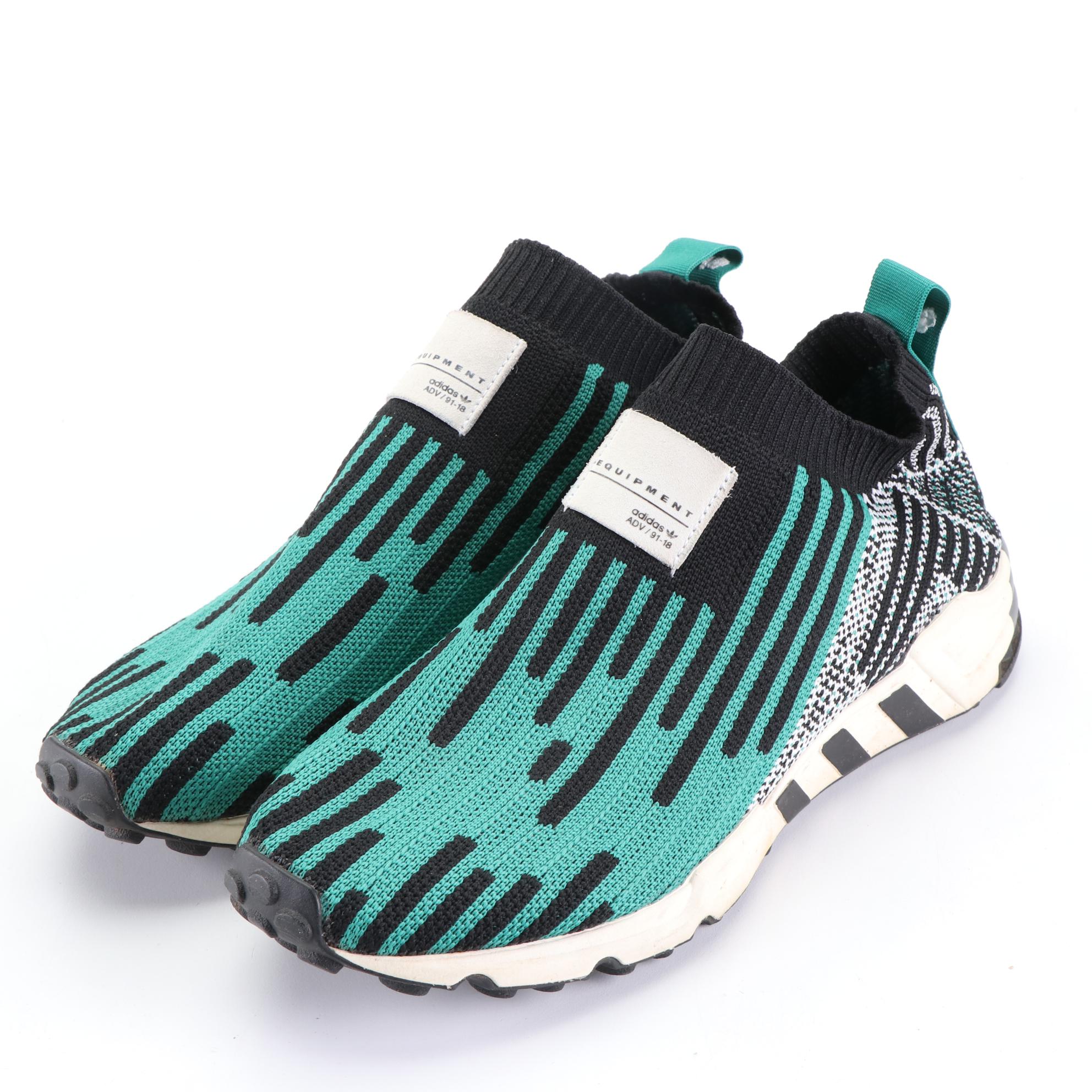 Tory Burch Open Toe Wedges, Adidas Green Equipment Slip-Ons, & London Fly Boots