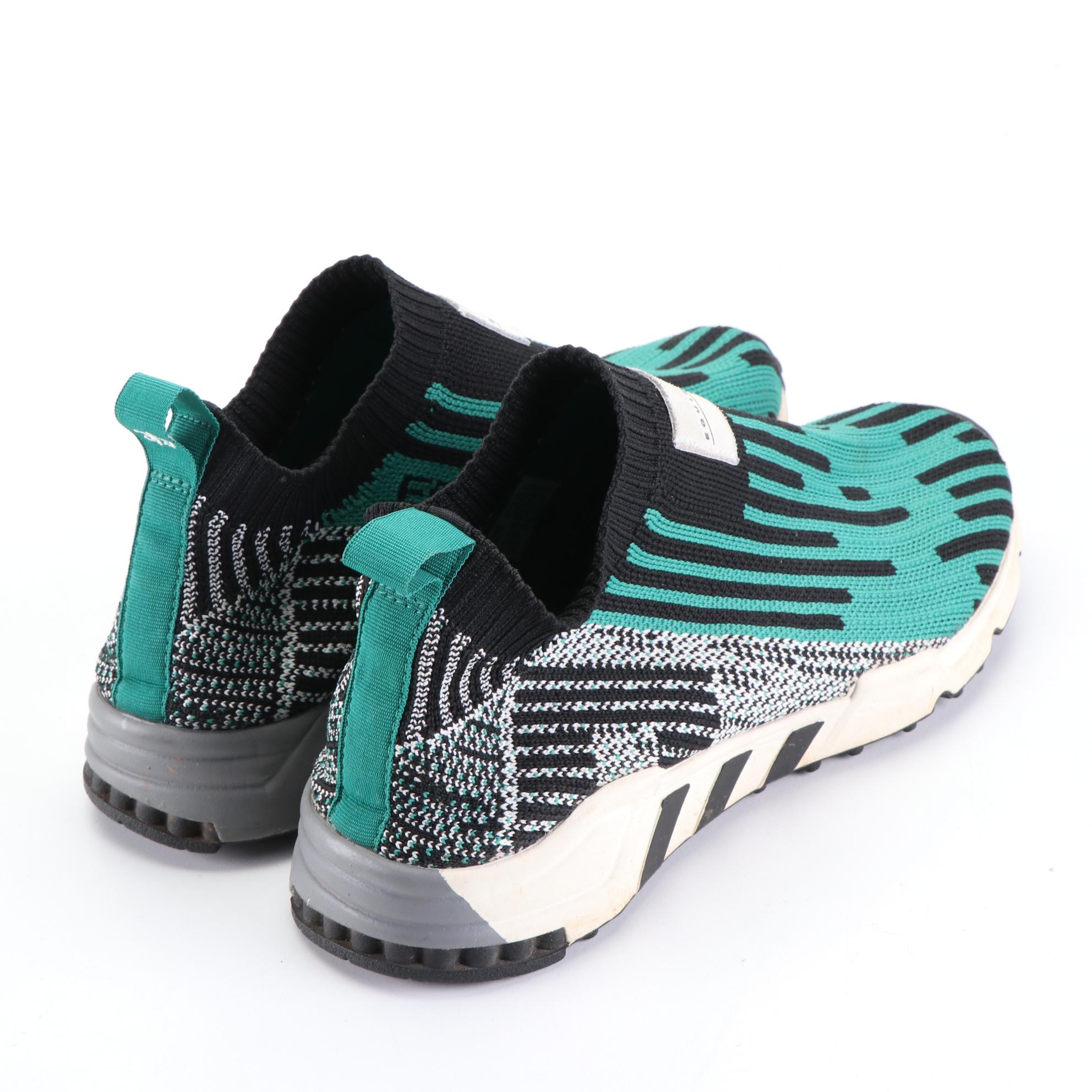 Tory Burch Open Toe Wedges, Adidas Green Equipment Slip-Ons, & London Fly Boots