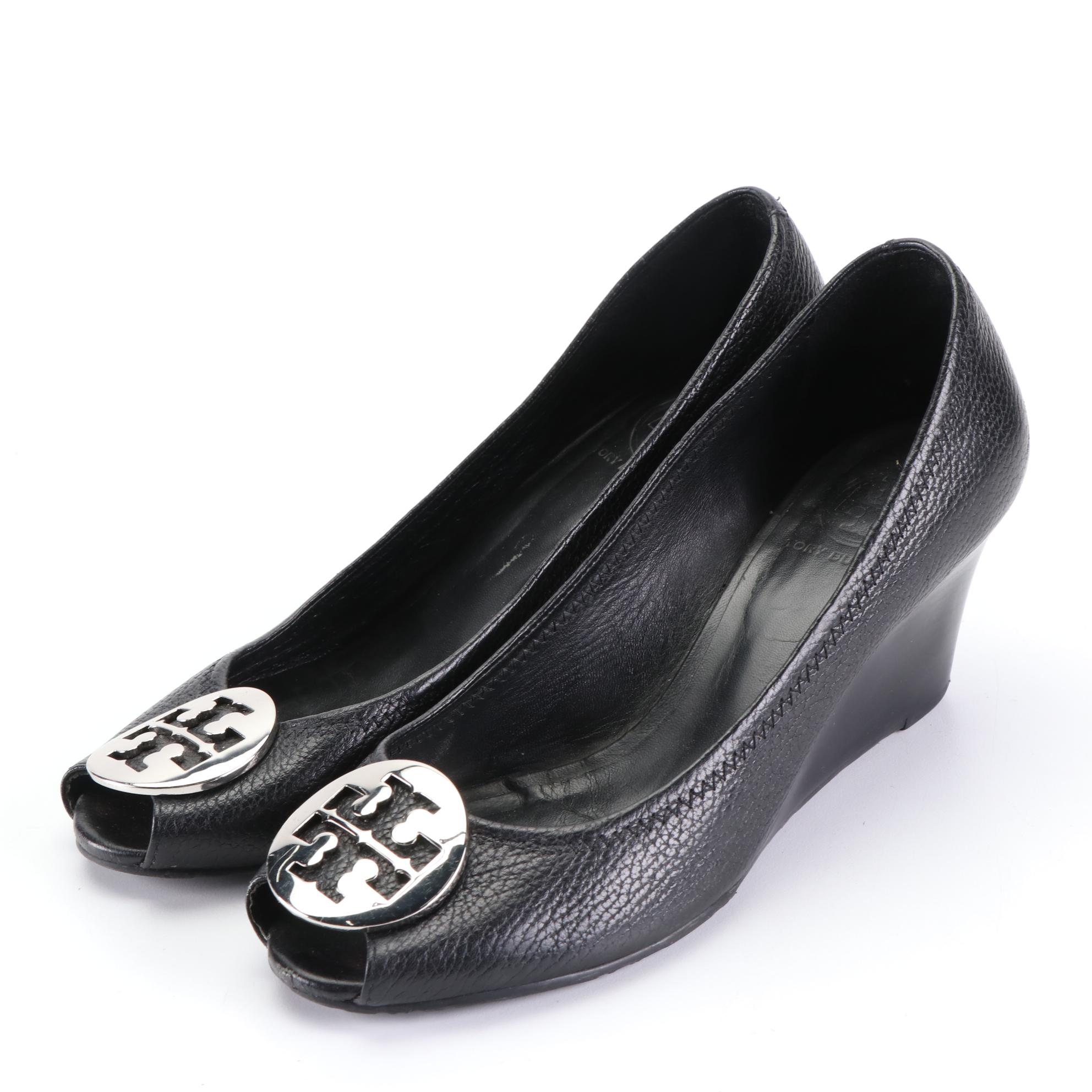 Tory Burch Open Toe Wedges, Adidas Green Equipment Slip-Ons, & London Fly Boots