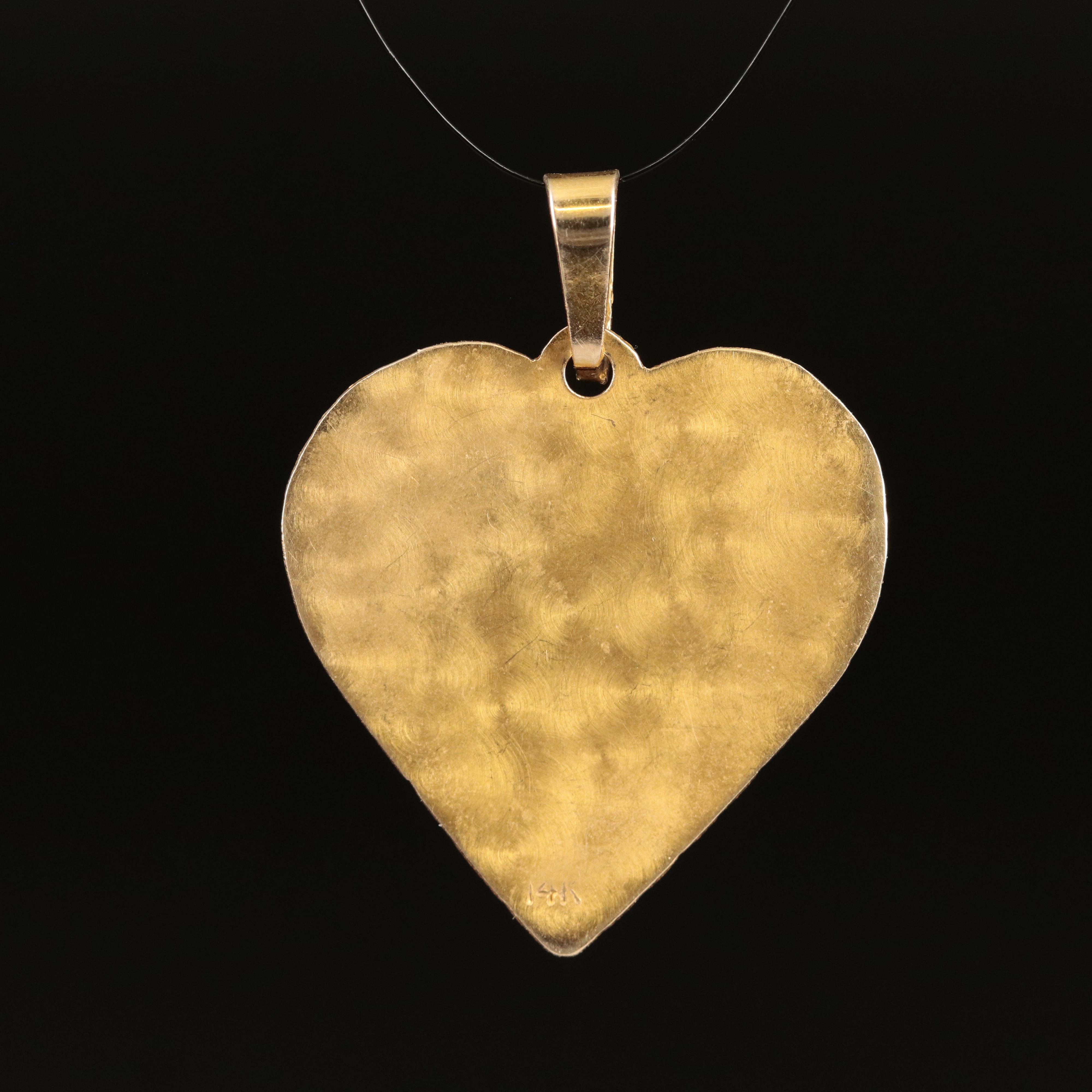 14K Mama Heart Pendant