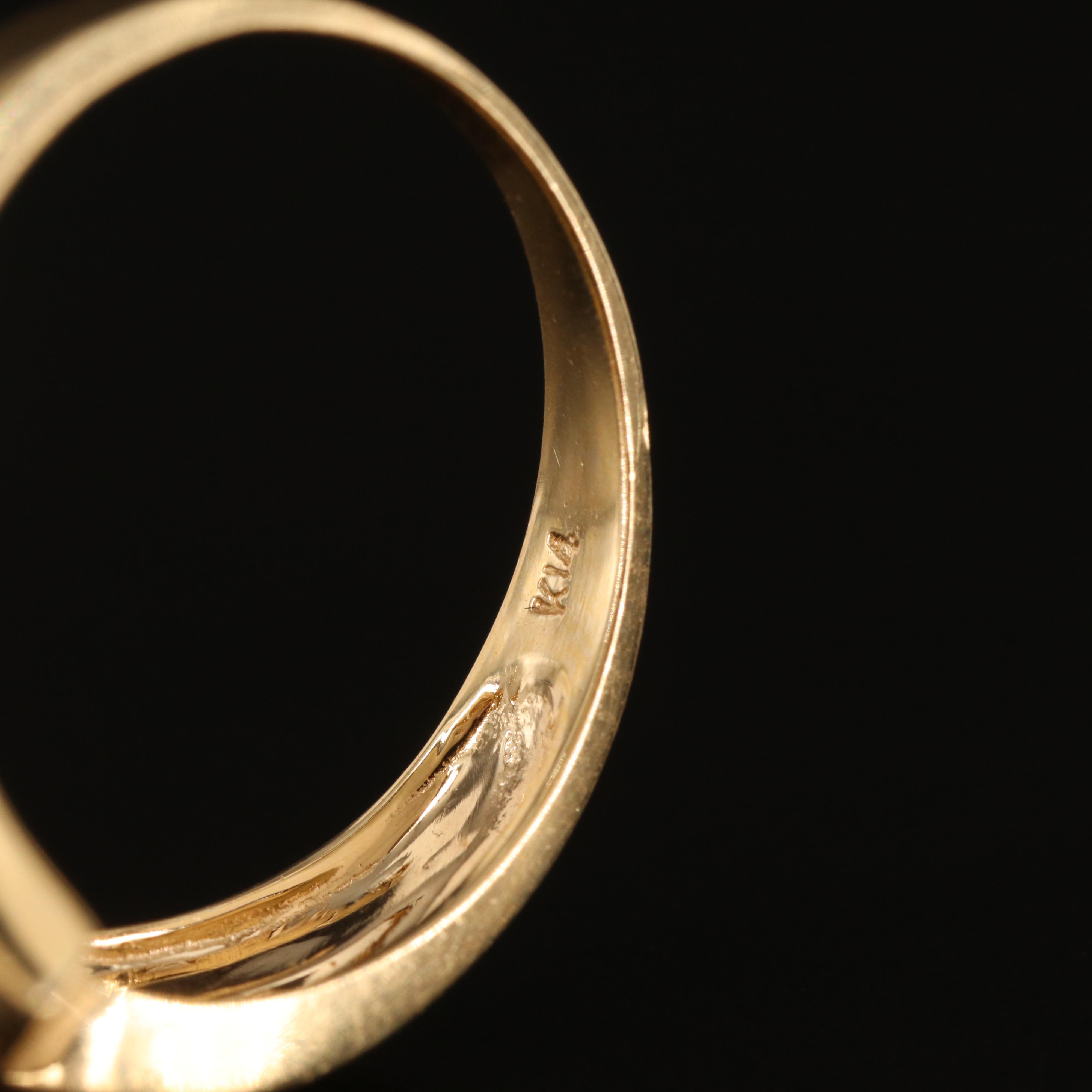 14K Citrine and Diamond Bypass Ring