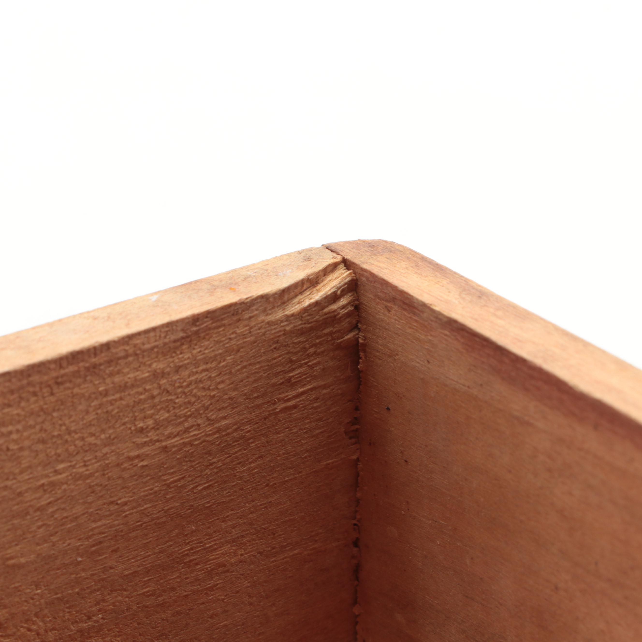 Hand-Painted Floral Motif Wooden Graduated Kitchen Canisters, Mid-20th C.